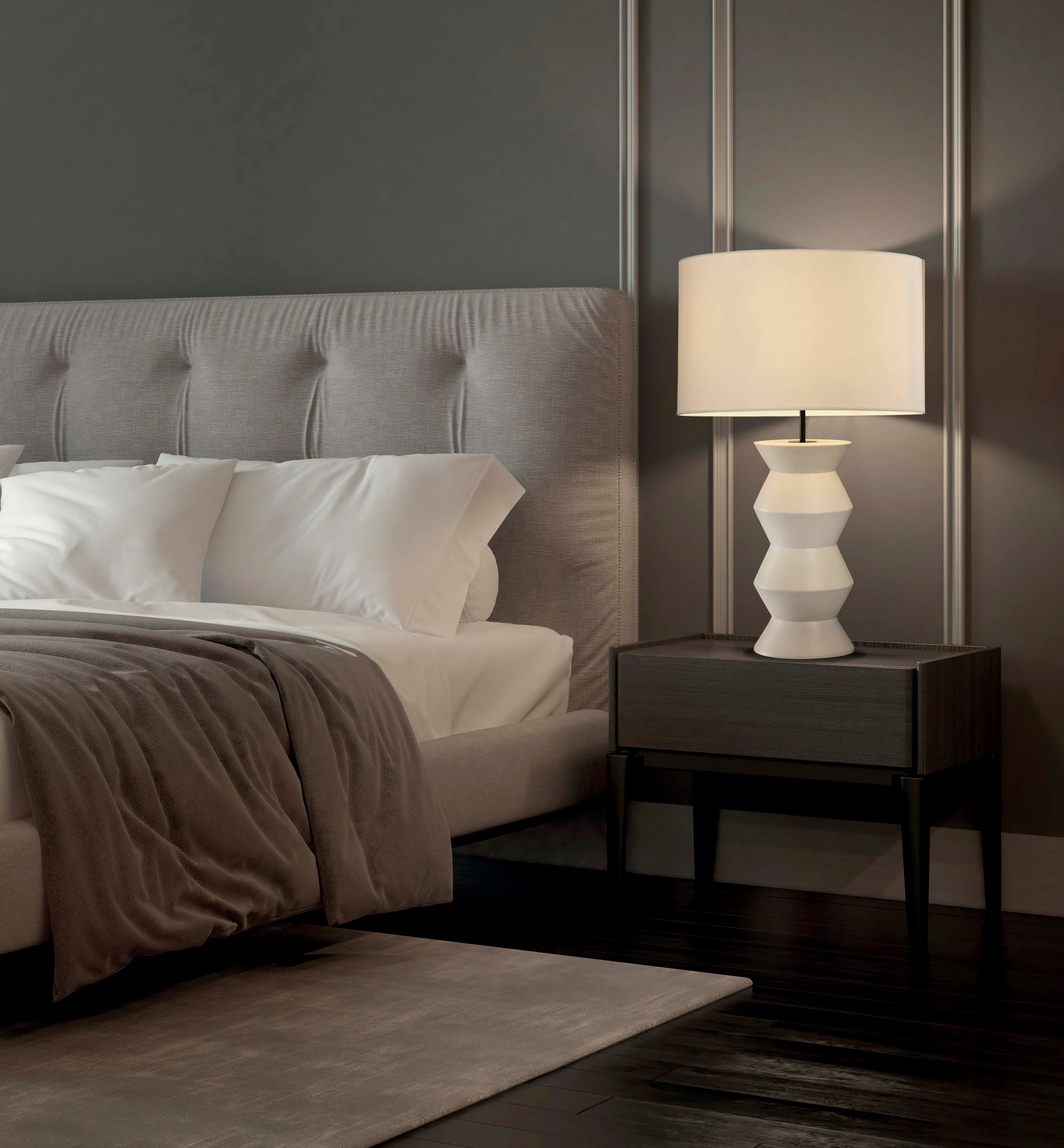 Ibiza Masa Lambasi 1L Mat Beyaz Ø20X57,5 Cm E27 Led 1X15W