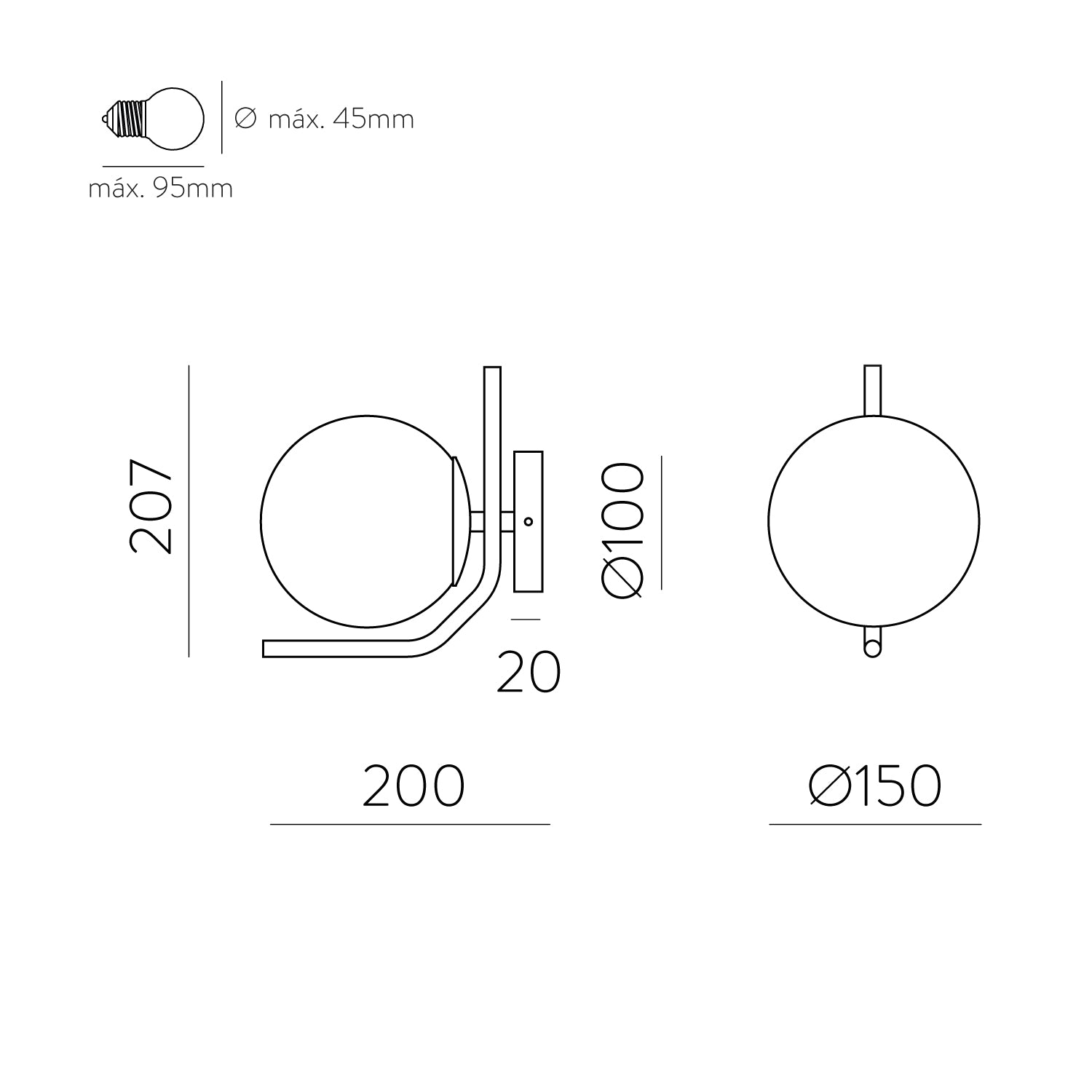 MAUI APLİK 1L OPAL-ANTIKA GOLD Ø15X20 CM E27 1X20W