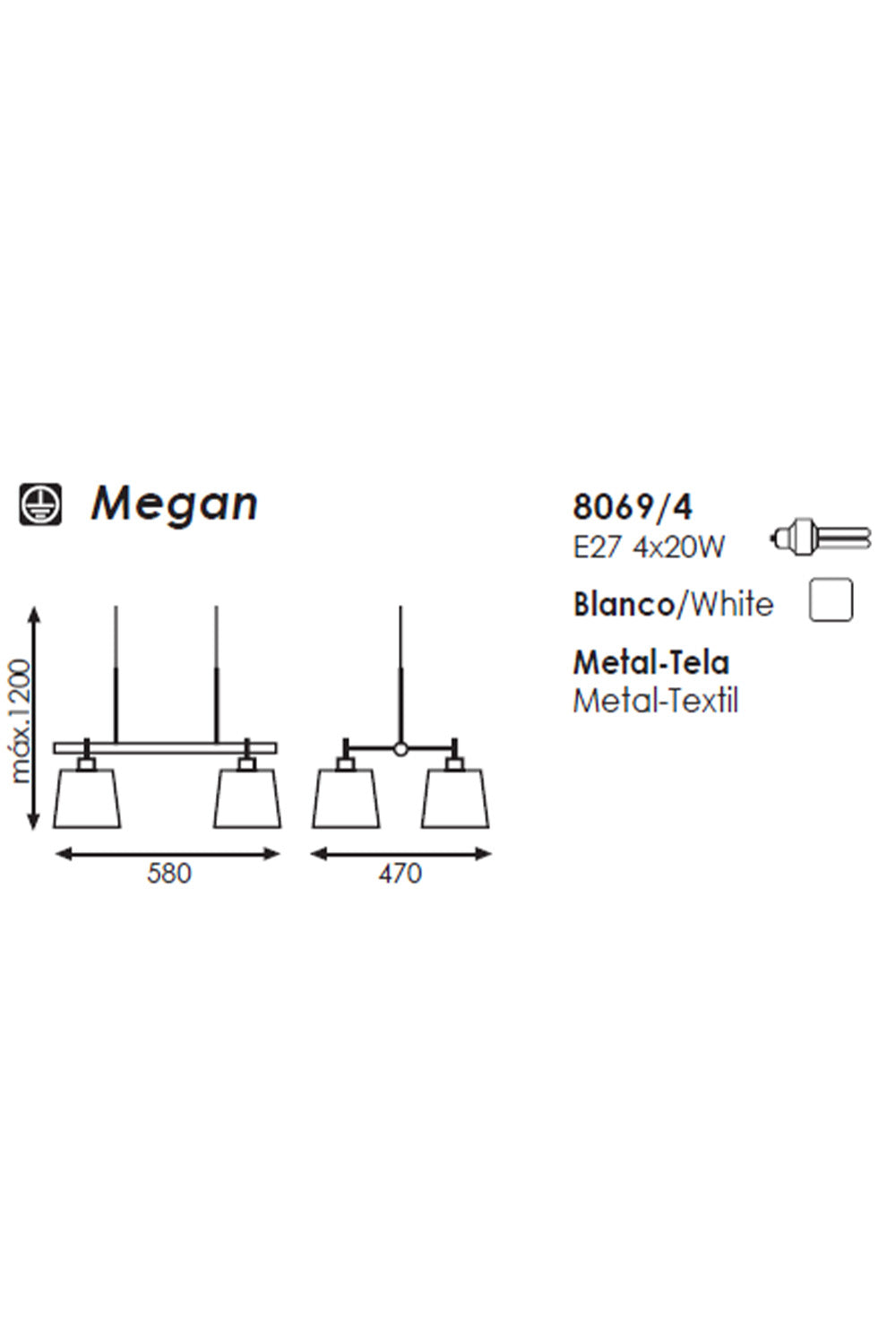 A.c.b Iluminacion-Megan Sarkit 4l Beyaz-Dekoratif Aydınlatma-3-Milagron.com