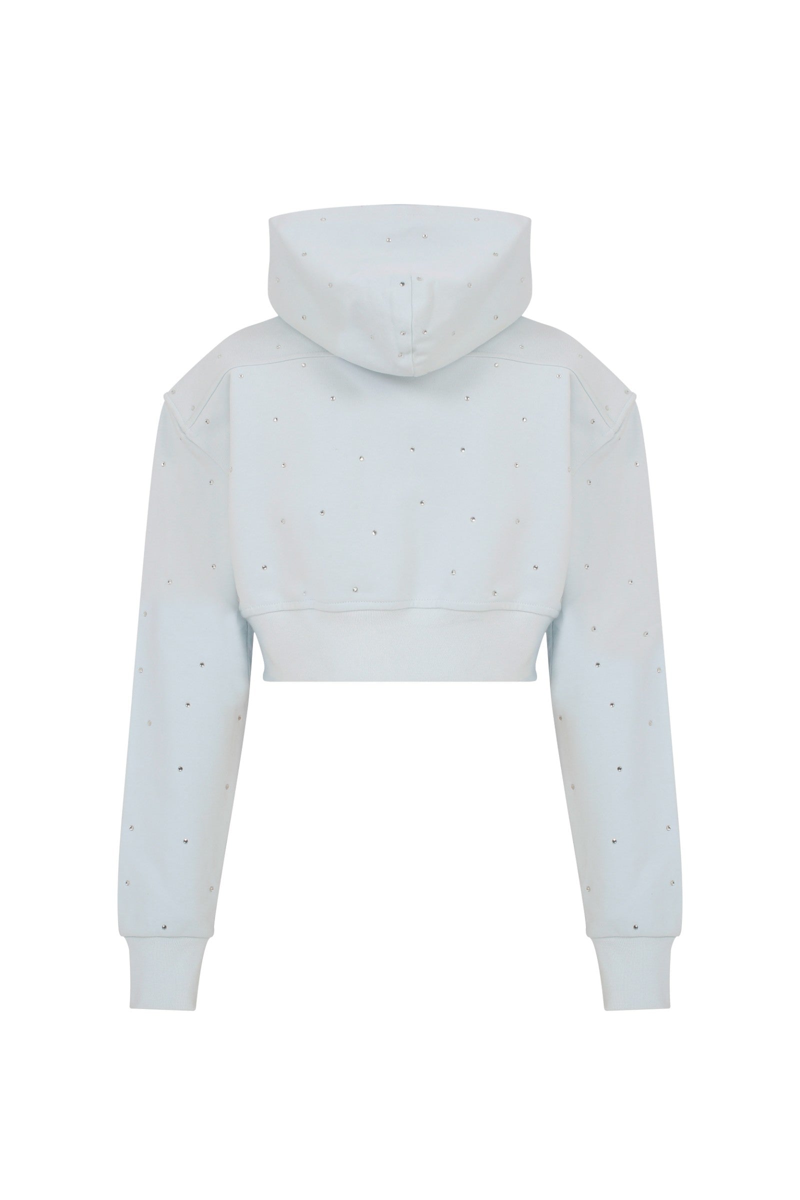 Ace Nayman-Athena Rhinestone Cropped Hoodie-Sweatshirts & Hoodies-3-Milagron.com