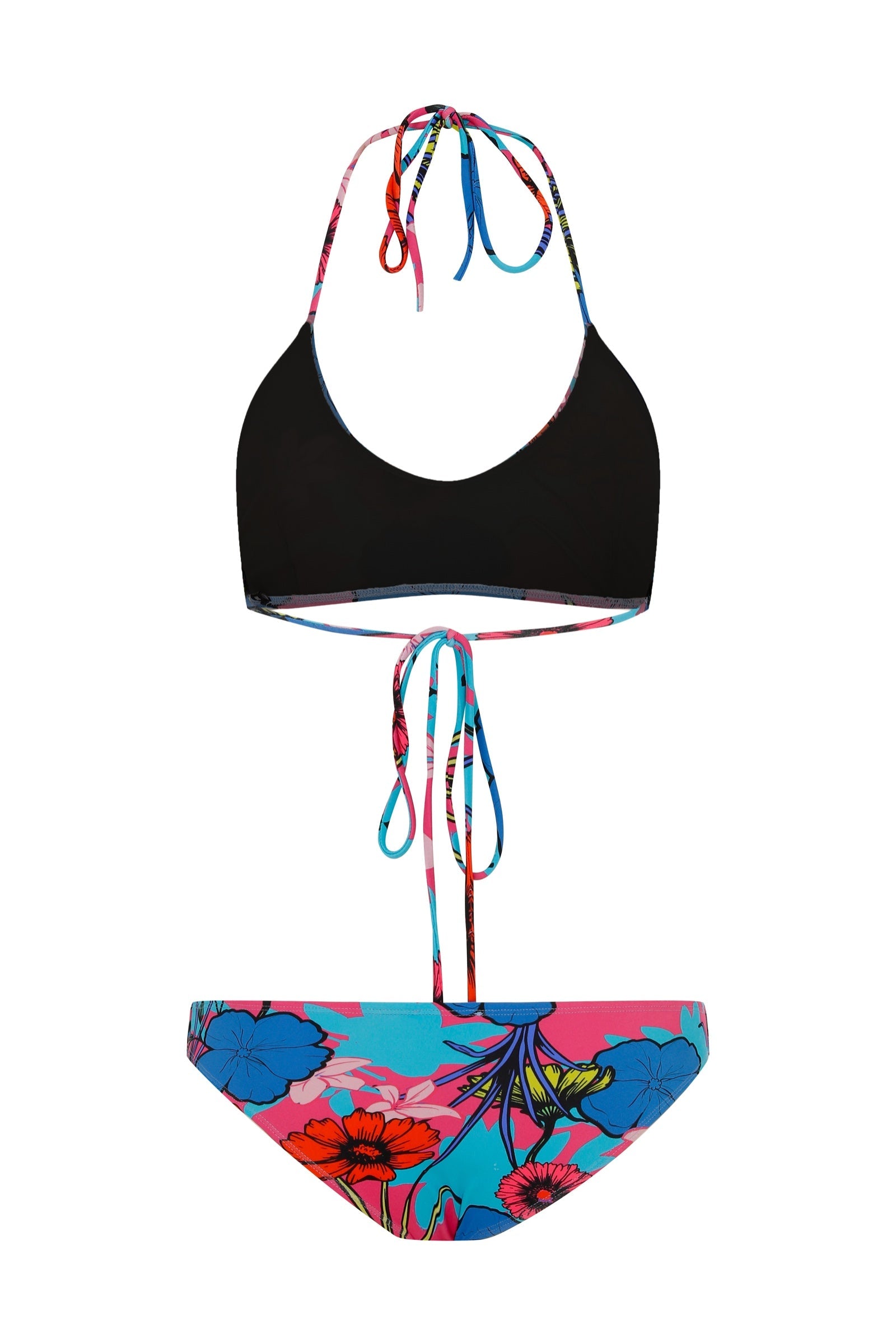 Ace Nayman-Carina Floral Printed Bikini-Bikini & Mayo-3-Milagron.com