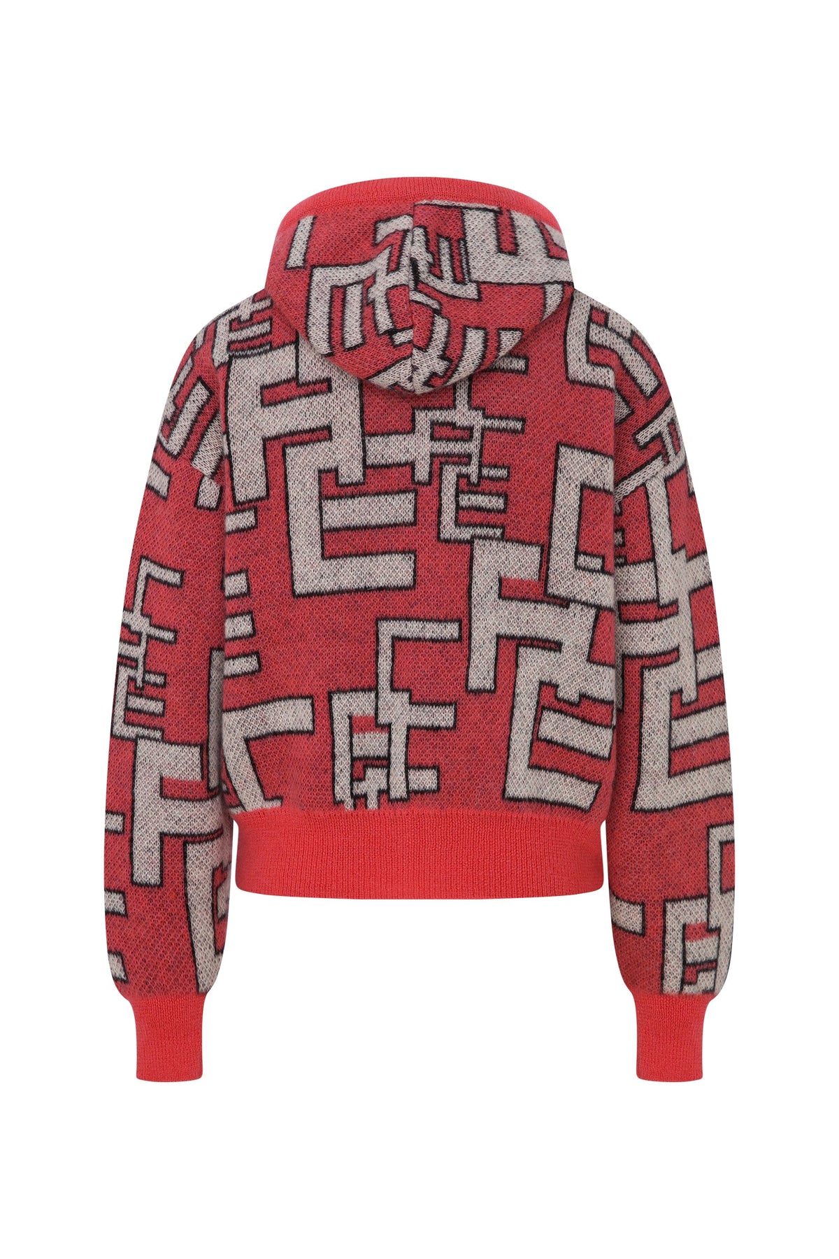 Cassia Hooded Monogram Cardigan