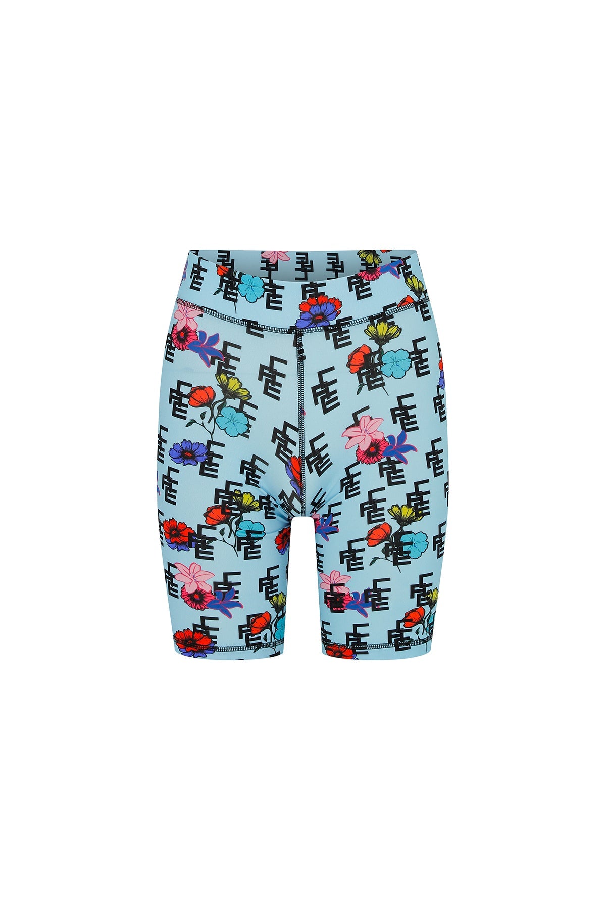 Ace Nayman-Ellie Monogram Print Biker Shorts-Şort-2-Milagron.com