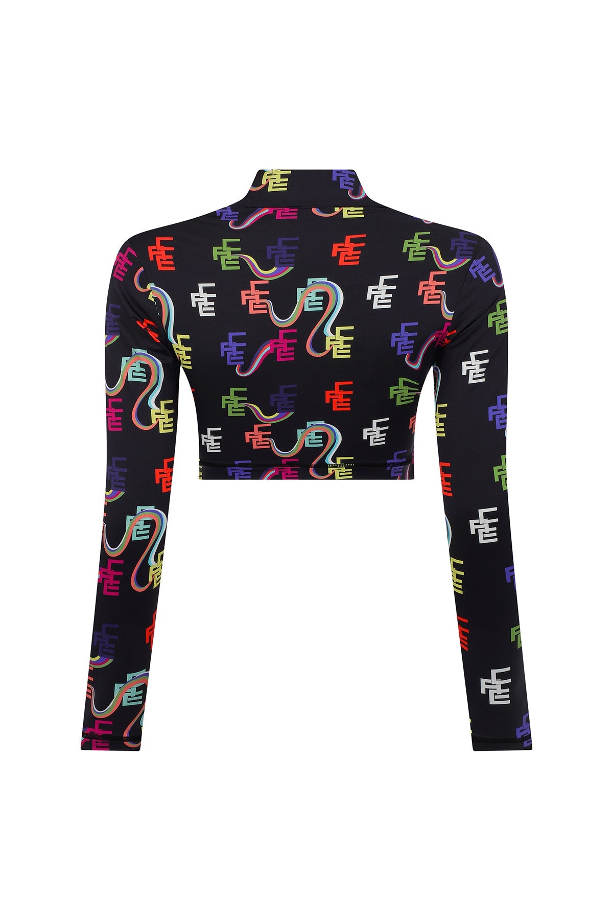 Ace Nayman-Gabriela Monogram Printed Crop Top-Crop Top-3-Milagron.com