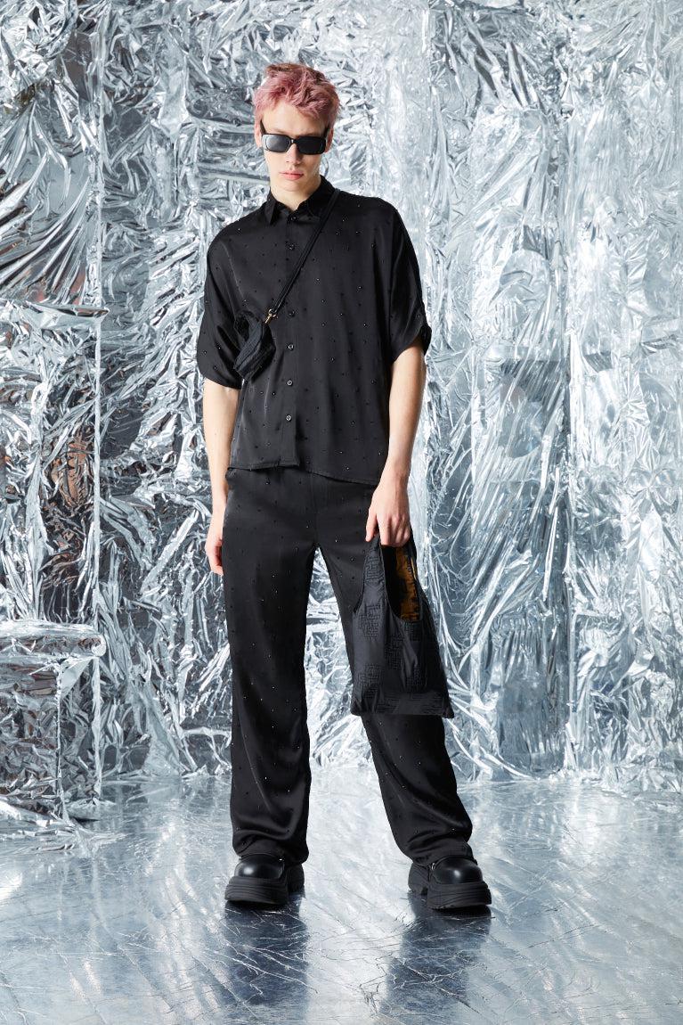 Ace Nayman-Grace Rhinestone Pajama Pants-Pantolon-4-Milagron.com