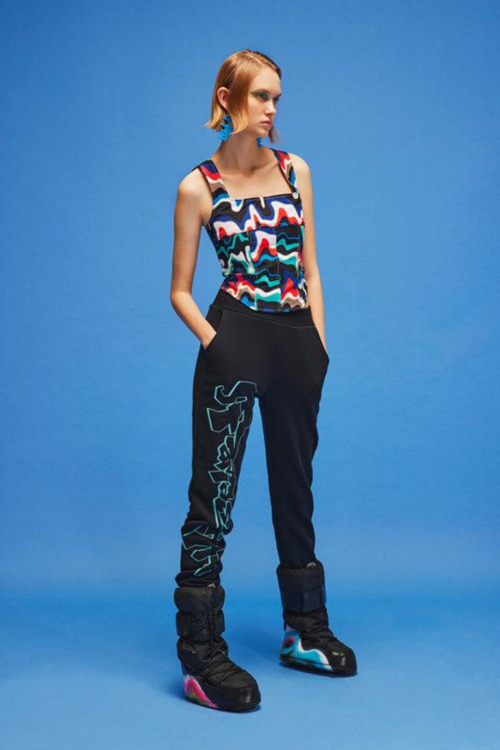 Ace Nayman-Joelle Multicolor Corset-Top-1-Milagron.com