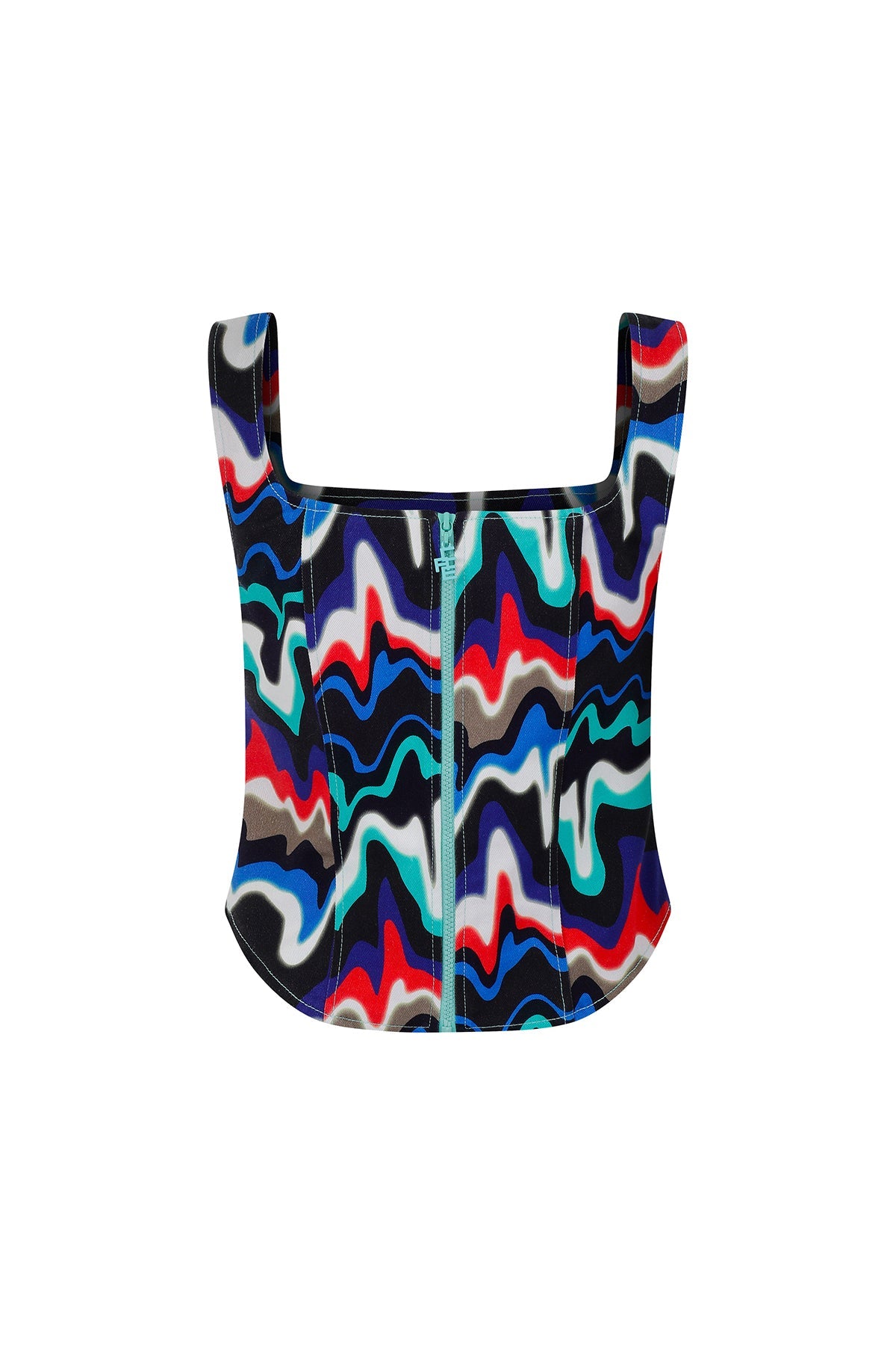 Ace Nayman-Joelle Multicolor Corset-Top-4-Milagron.com