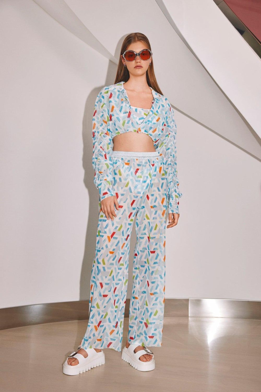 Ace Nayman-Juliet Mesh Cropped Shirt-Gömlek-1-Milagron.com