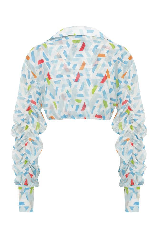 Ace Nayman-Juliet Mesh Cropped Shirt-Gömlek-3-Milagron.com