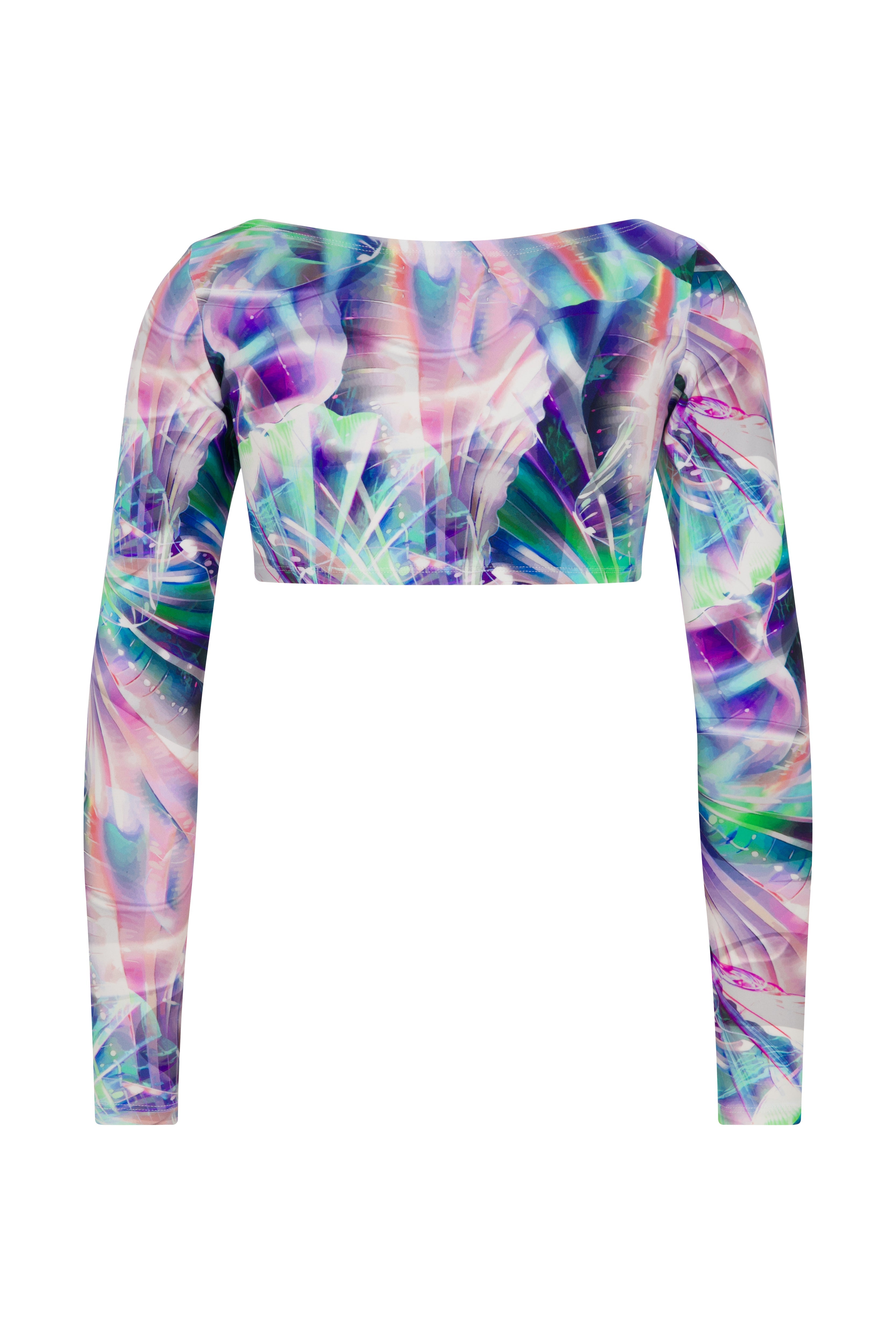 Ace Nayman-Linda Monogram Crop Top-1-Milagron.com