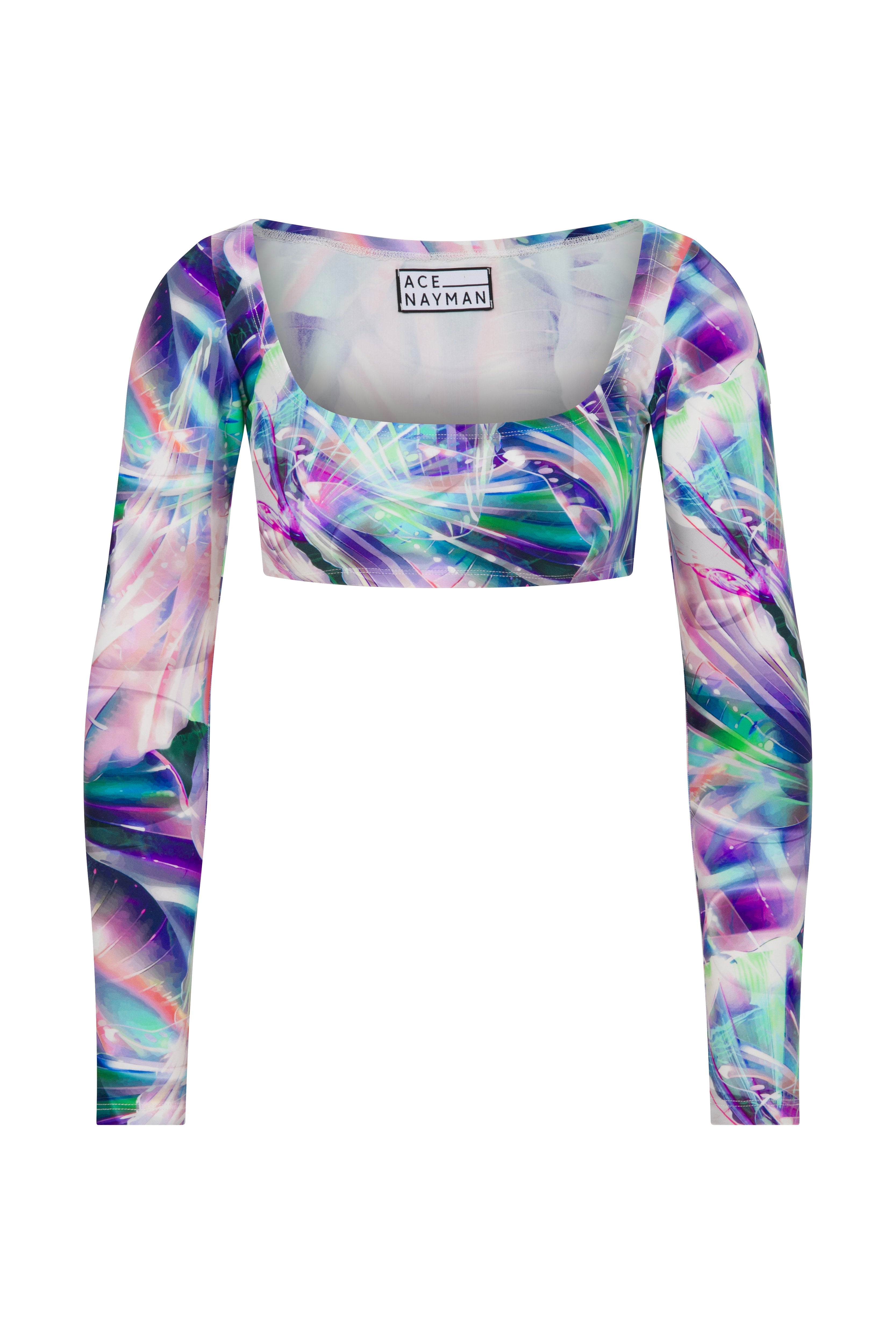 Ace Nayman-Linda Monogram Crop Top-3-Milagron.com