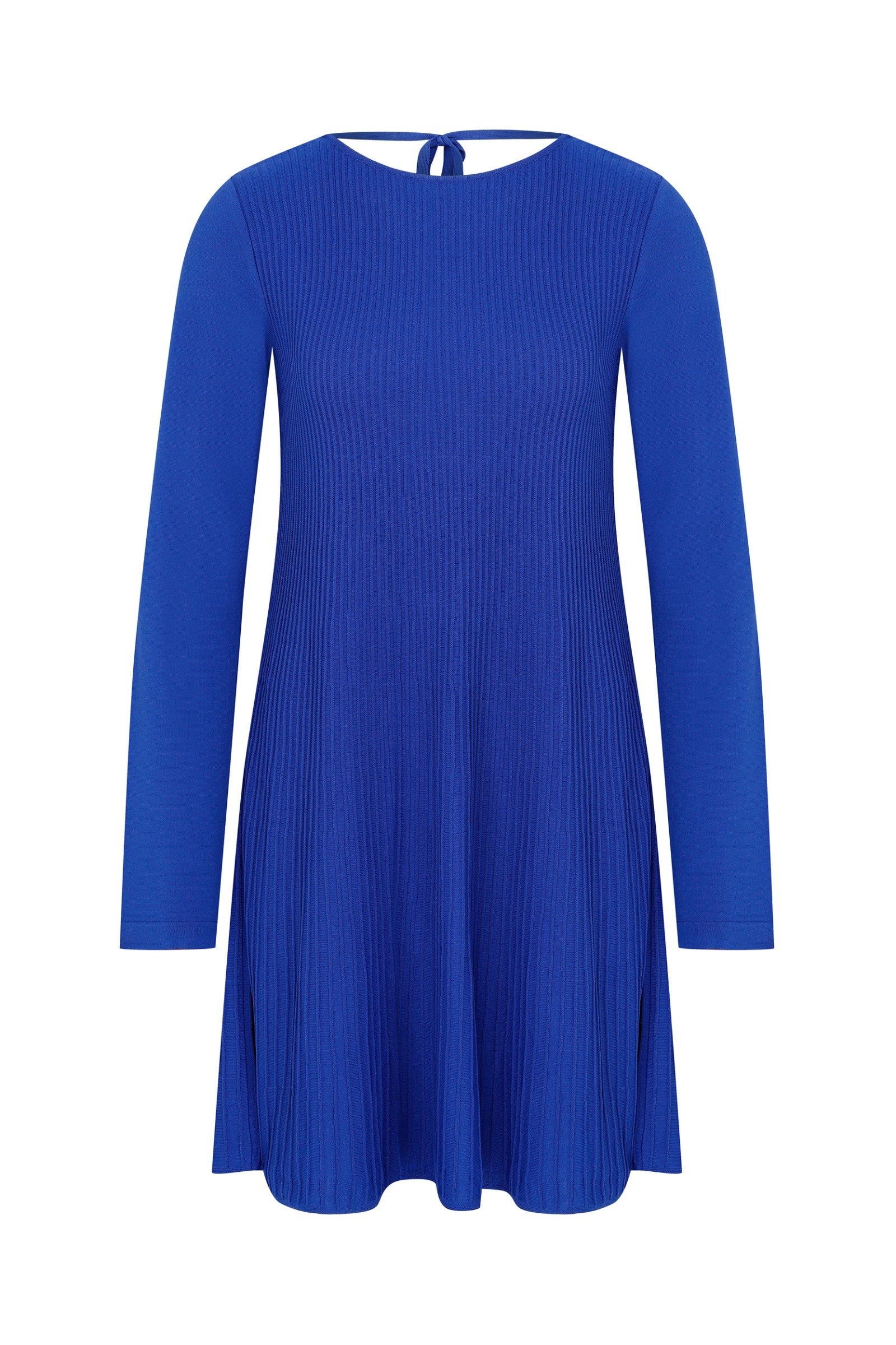 Ace Nayman-Lola Blue Knitted Dress-Elbise-1-Milagron.com