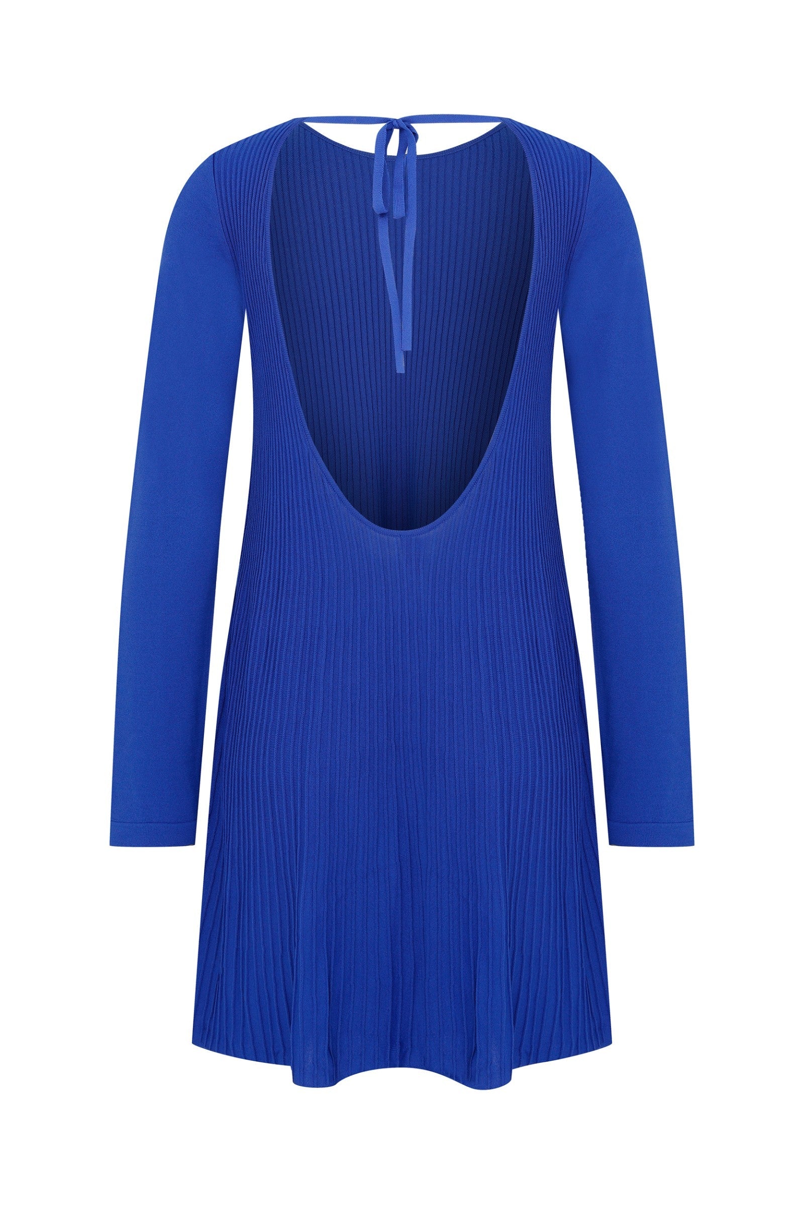 Ace Nayman-Lola Blue Knitted Dress-Elbise-2-Milagron.com