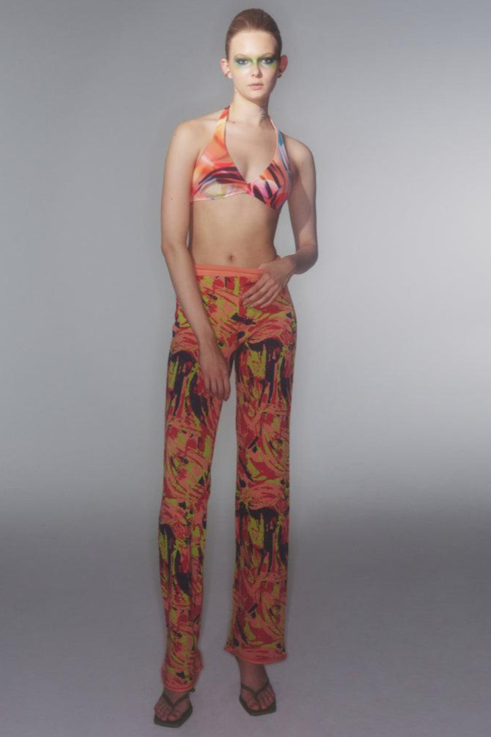 Ace Nayman-Lulu Multicolor Knitted Pants-Pantolon-1-Milagron.com