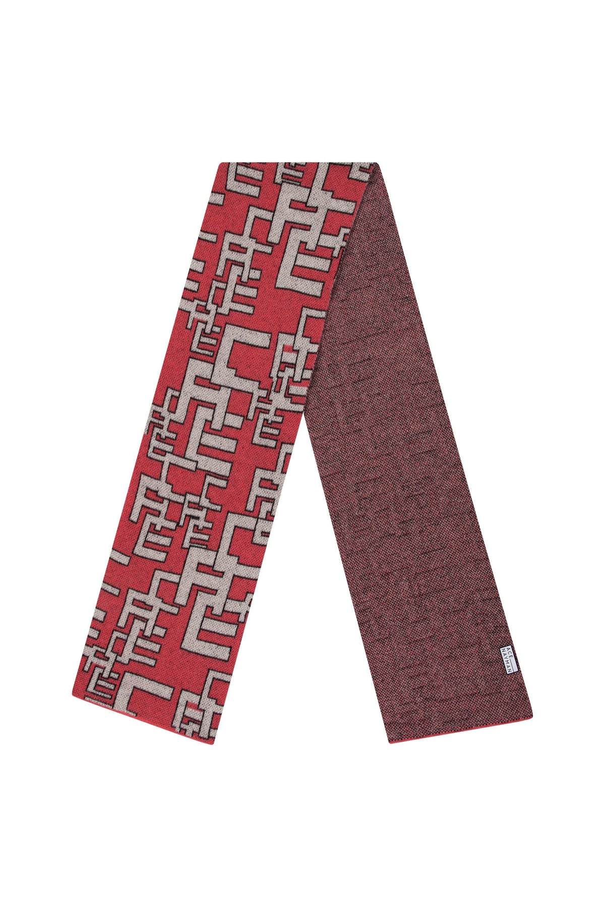 Rhea Monogram Knitted Scarf