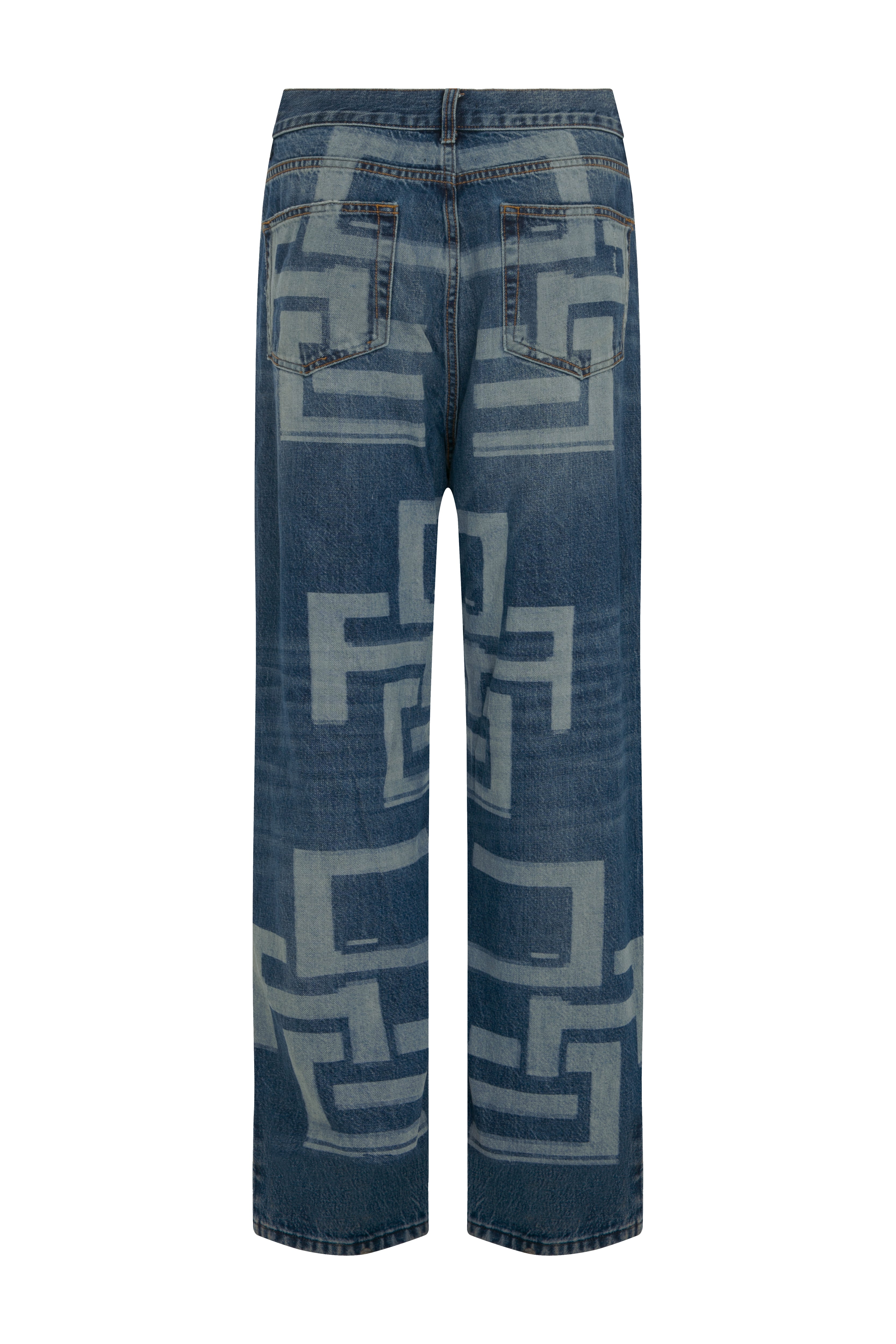 Ace Nayman-Sunny Unisex Monogram Jeans-Kot Pantolon-2-Milagron.com