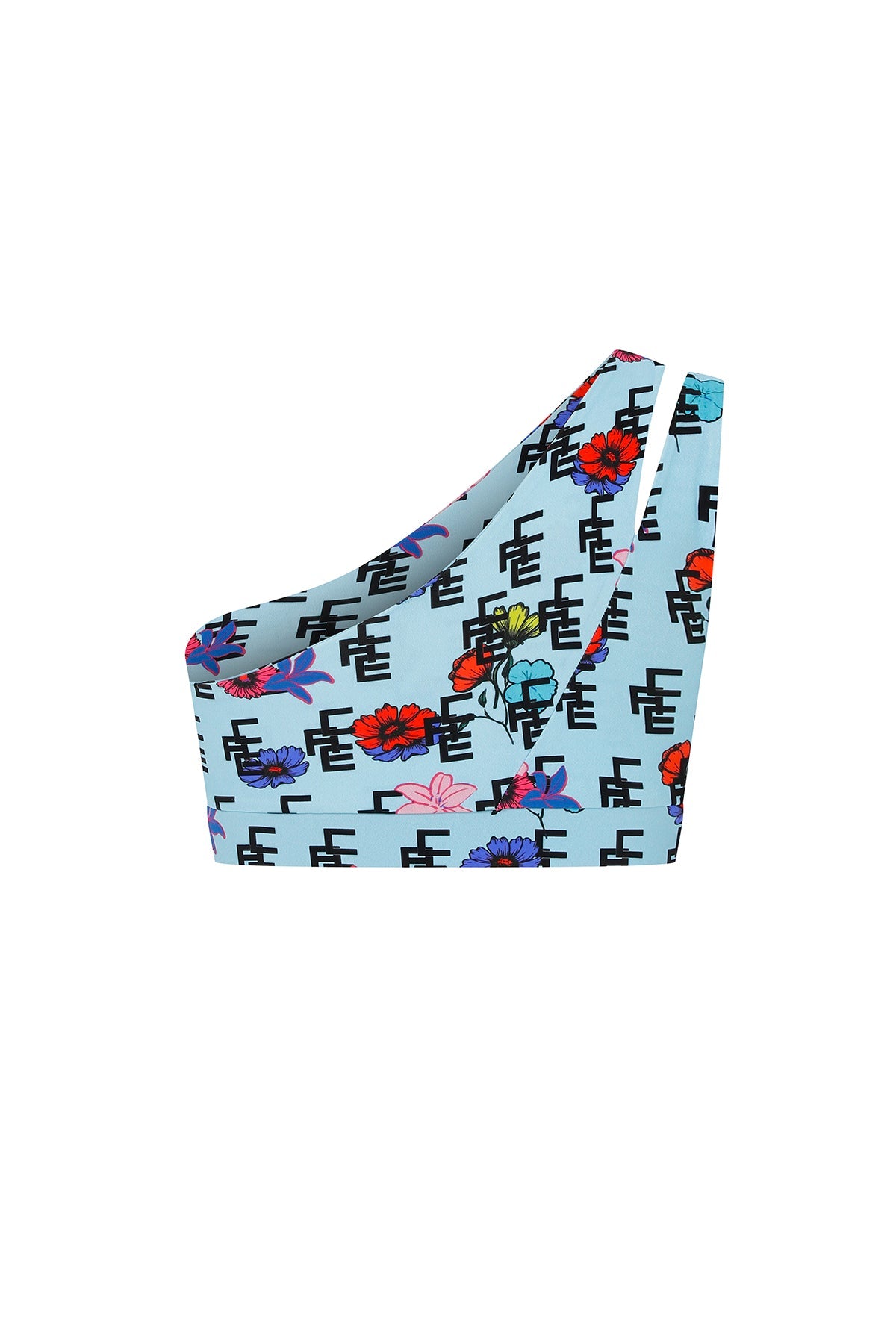 Ace Nayman-Tess Monogram Print Crop Top-Crop Top-2-Milagron.com