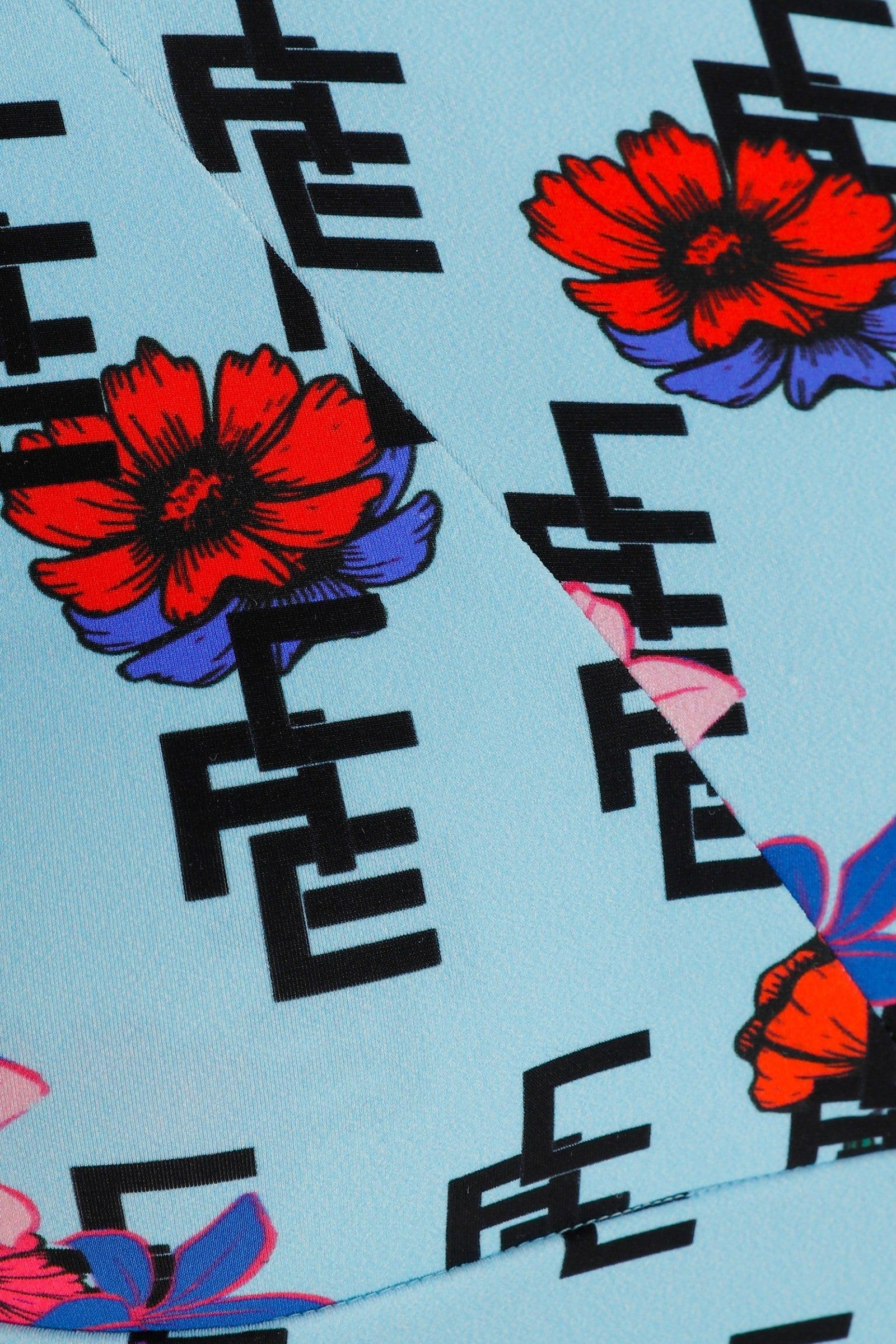 Ace Nayman-Tess Monogram Print Crop Top-Crop Top-4-Milagron.com