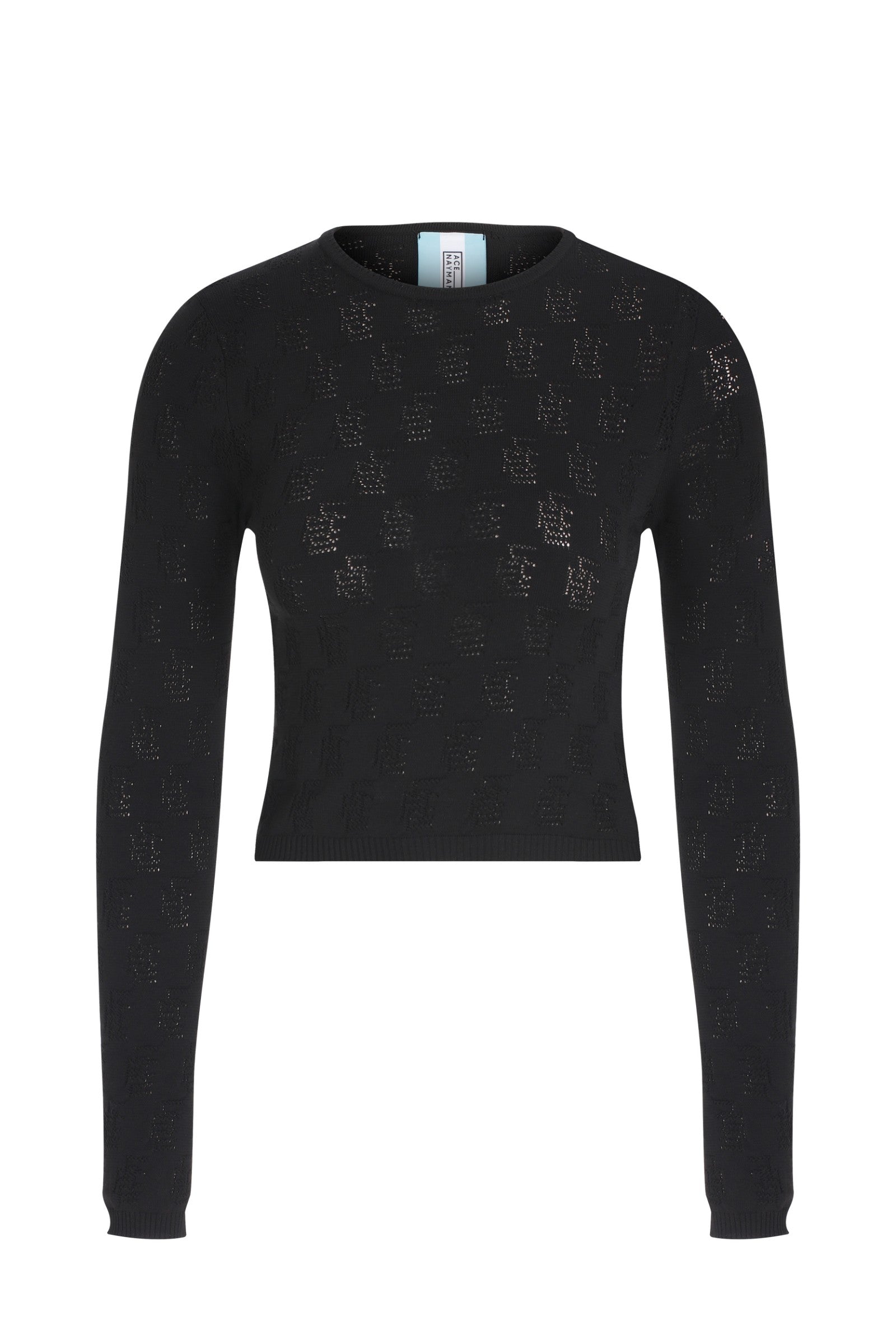 Ace Nayman-Vera Black Knitted Top-Top-2-Milagron.com