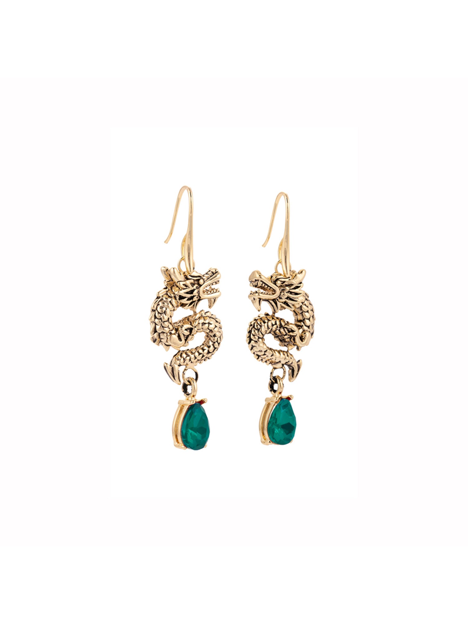 Ejderha Küpe Altin YeşiL