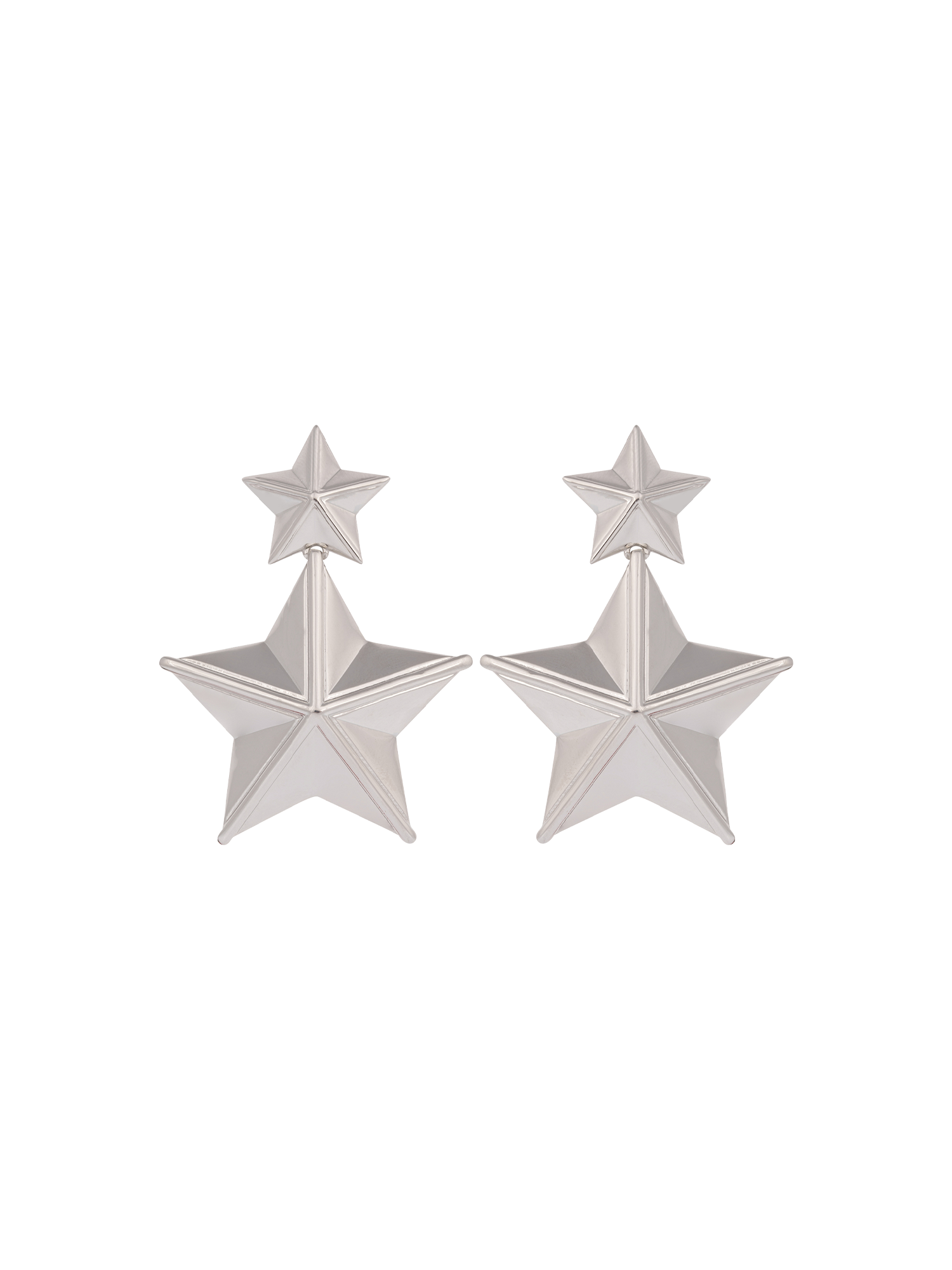 Aden Newyork-Etoile Küpe Rhodium-Küpe-1-Milagron.com