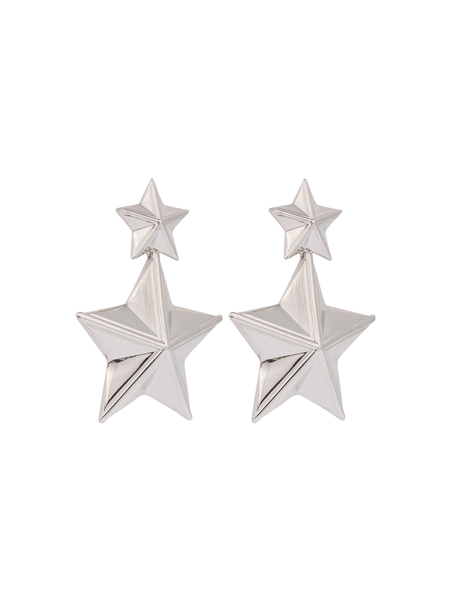 Aden Newyork-Etoile Küpe Rhodium-Küpe-2-Milagron.com