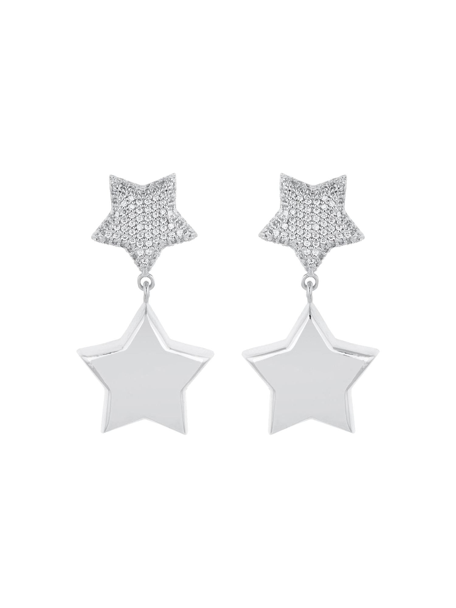 Aden Newyork-Lady Luck Küpe Rhodium-Küpe-1-Milagron.com