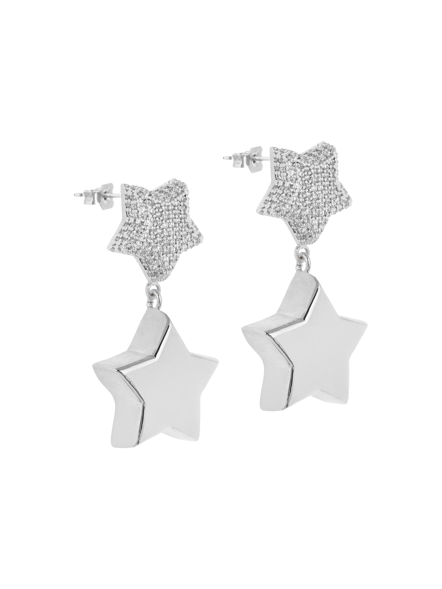 Aden Newyork-Lady Luck Küpe Rhodium-Küpe-2-Milagron.com