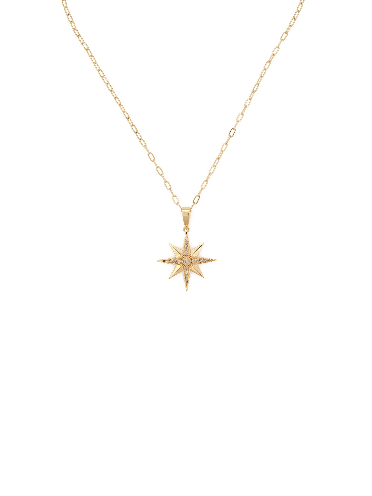 Aden Newyork-The North Yildiz Kolye Altin-Kolye-2-Milagron.com