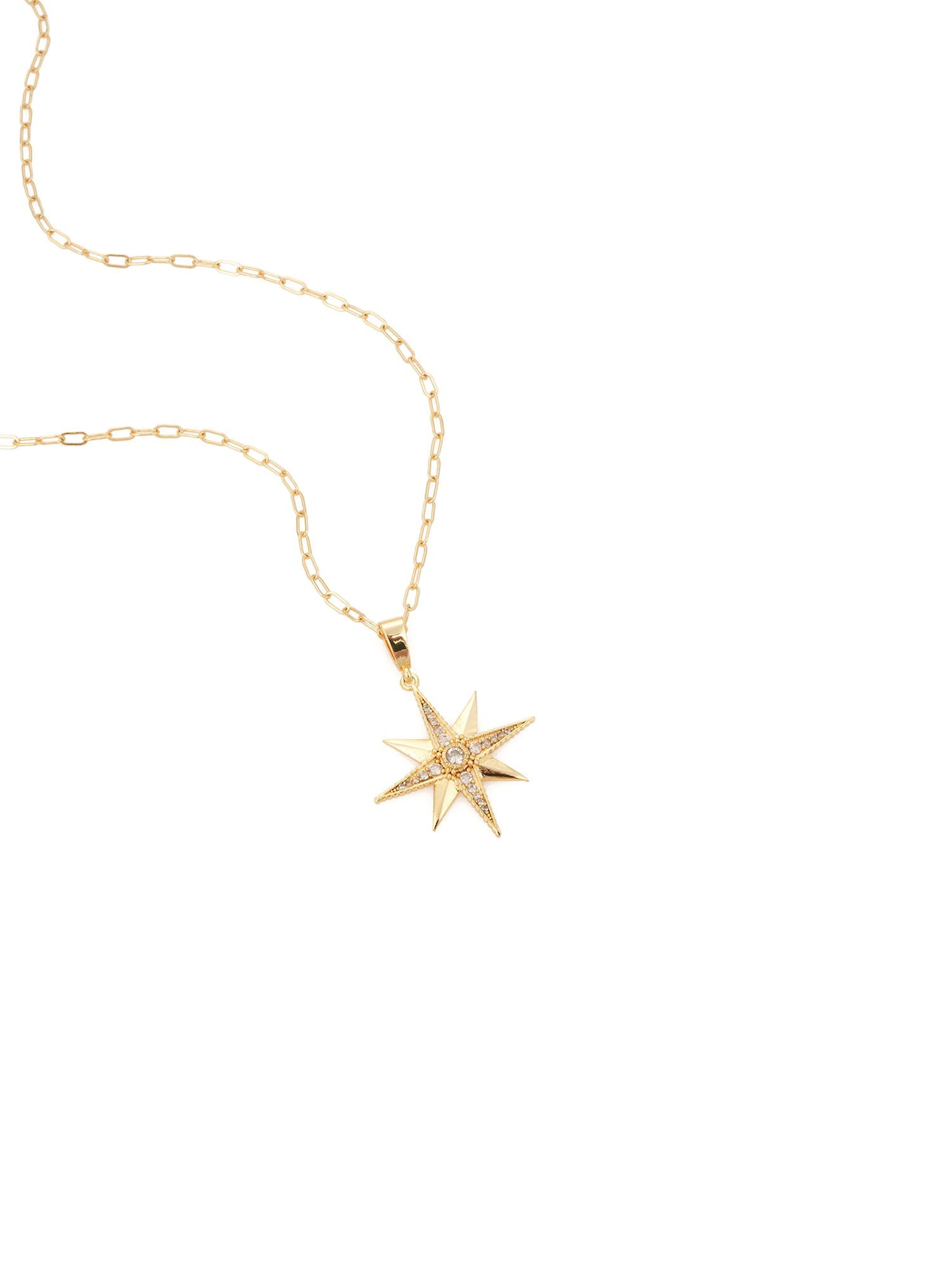 Aden Newyork-The North Yildiz Kolye Altin-Kolye-3-Milagron.com