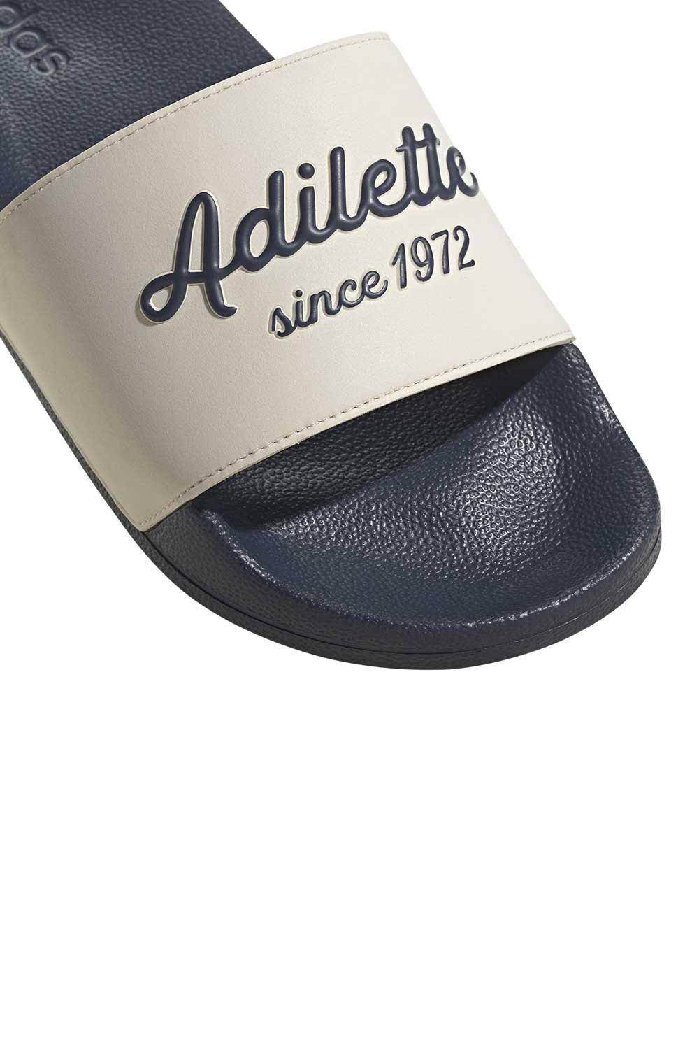 Adidas-Adilette Shower WonderWhite/Shadow Navy-Sandalet & Terlik-7-Milagron.com