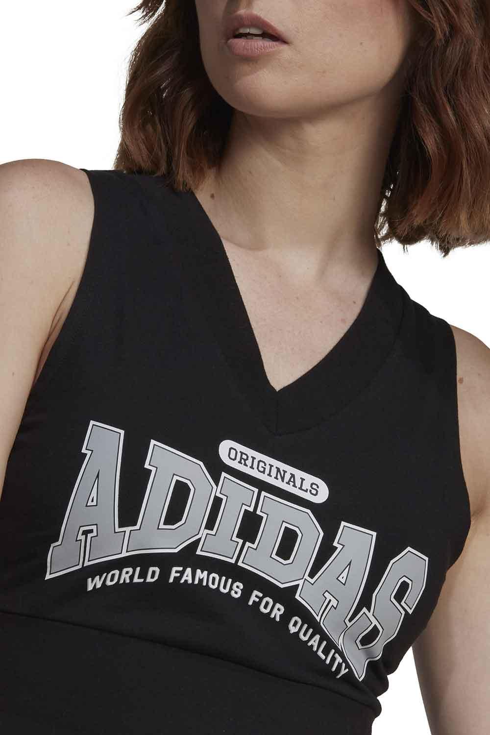 Adidas-Cropped Bodycon V-Spor Üstü-4-Milagron.com