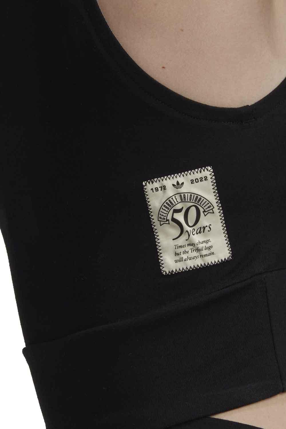 Adidas-Cropped Bodycon V-Spor Üstü-6-Milagron.com