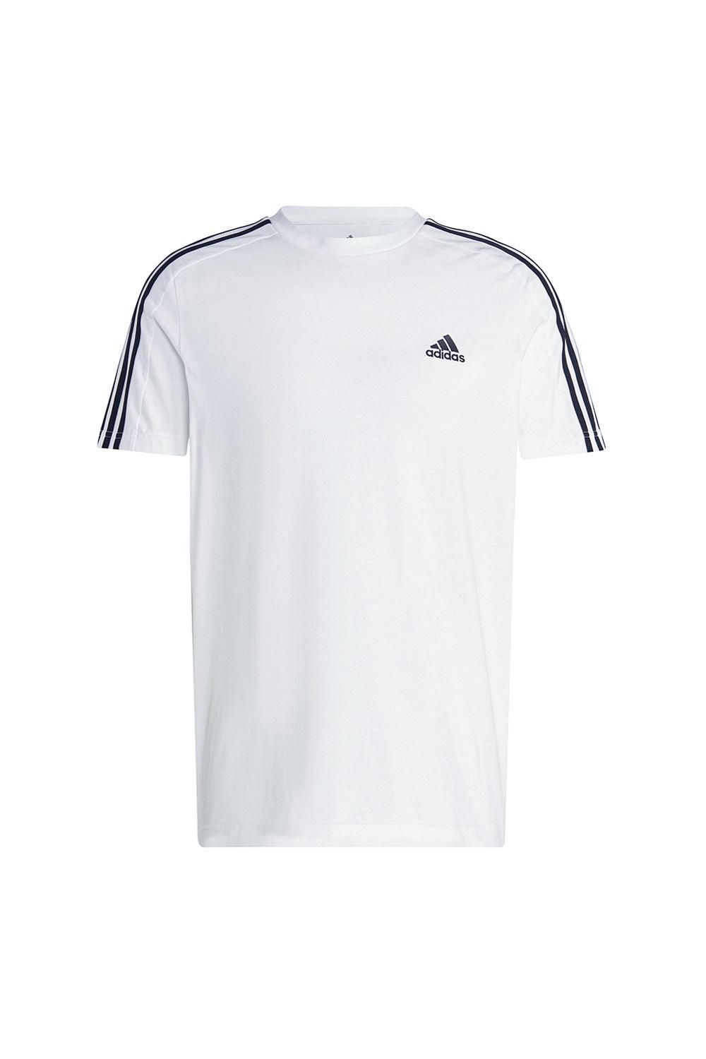 Adidas-Essentials Single Jersey 3-Stripes T-Shirt-T-Shirts-7-Milagron.com