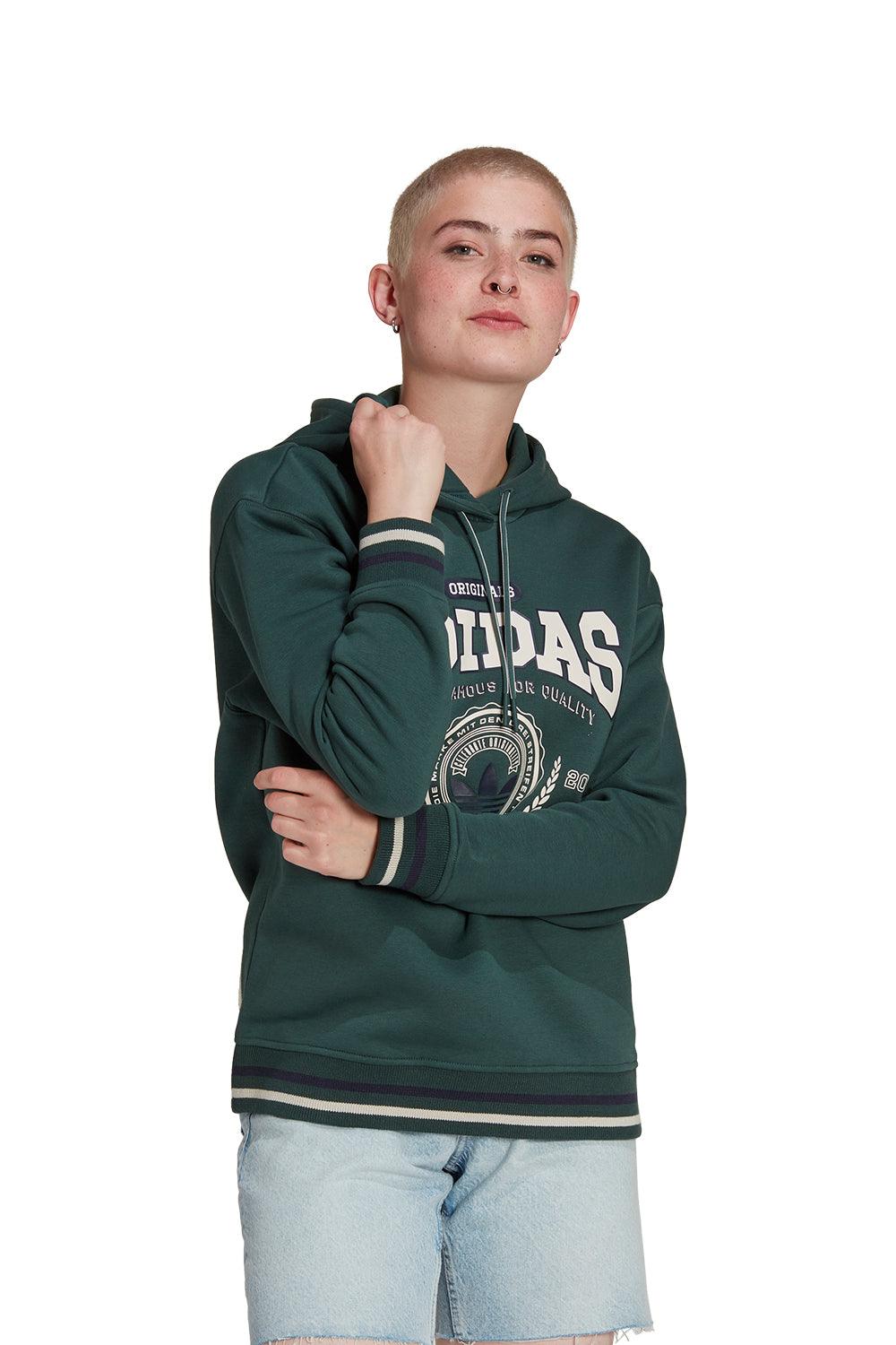 Adidas-Hoodie Mineral Green-Sweatshirts & Hoodies-1-Milagron.com