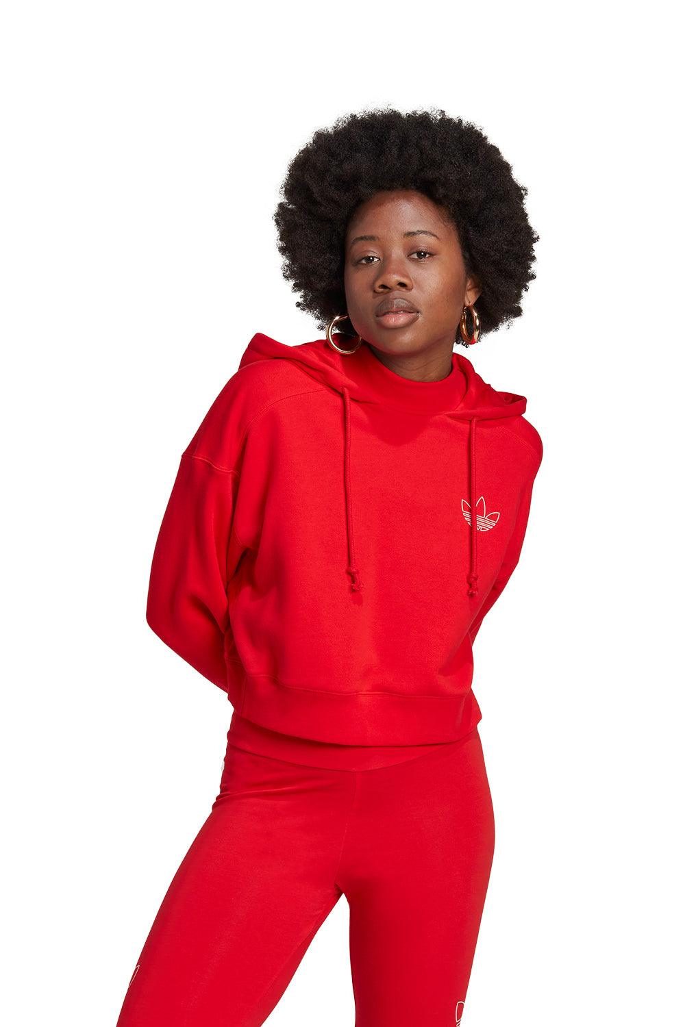 Adidas-Hoodie Vivid Red-Sweatshirts & Hoodies-1-Milagron.com