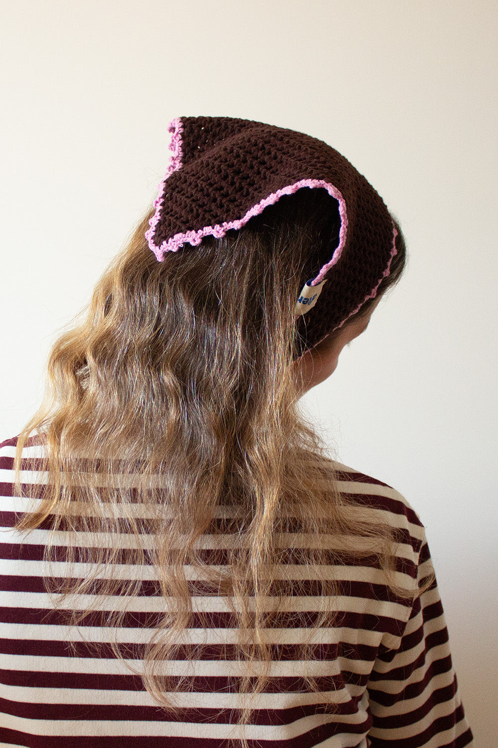 Waffle Kroşe Bandana - Dark Brown - 0