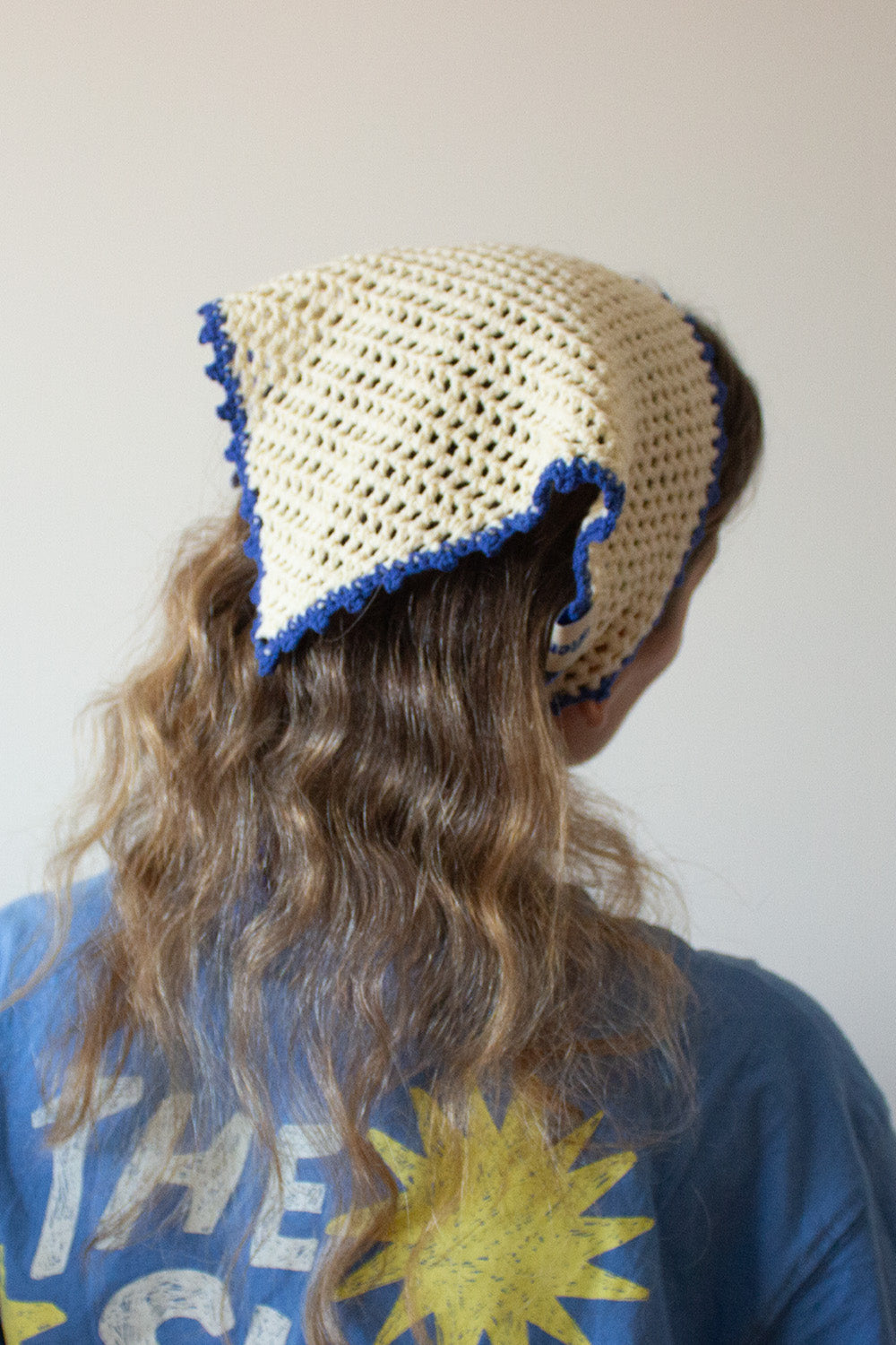 Waffle Kroşe Bandana - Ivory - 0