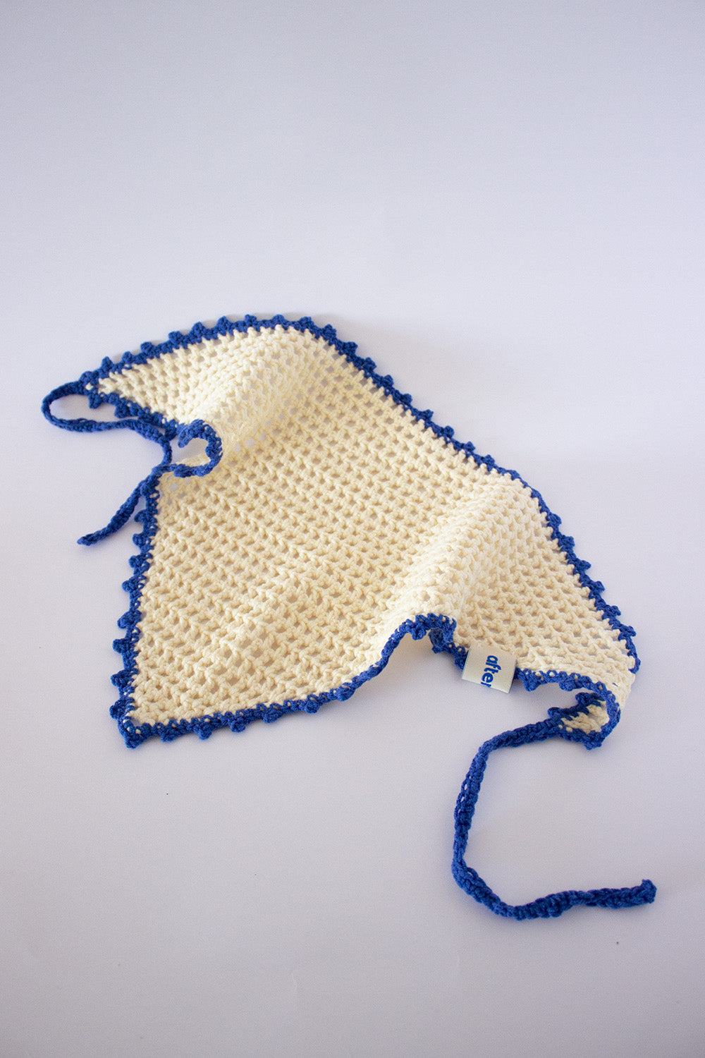 Waffle Kroşe Bandana - Ivory - 1