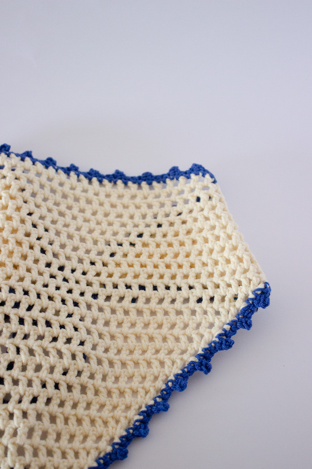 Waffle Kroşe Bandana - Ivory - 2