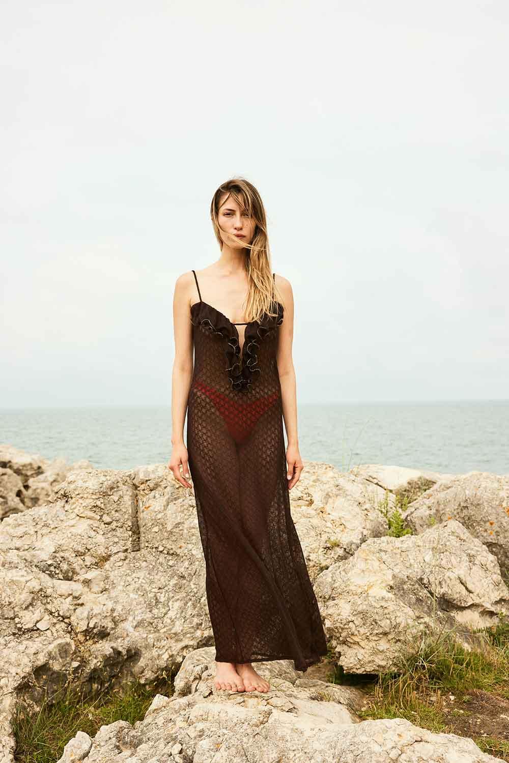 Agic-BREZEE ASKILI UZUN PLAJ ELBİSESİ-Elbise-1-Milagron.com