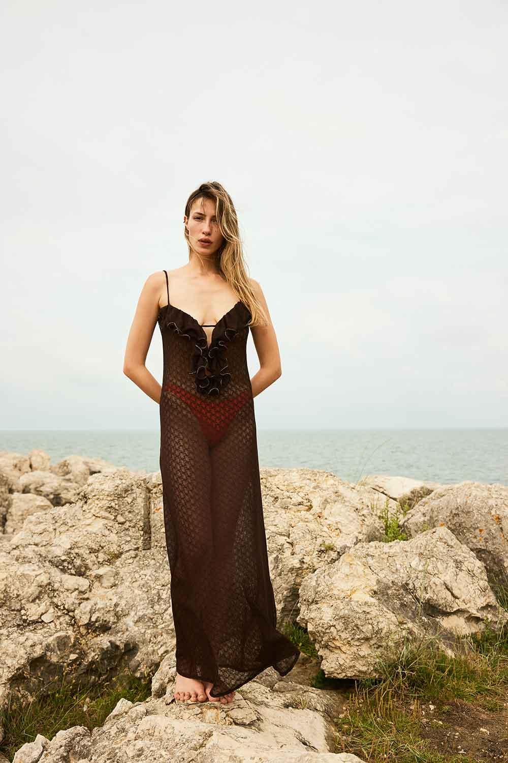 Agic-BREZEE ASKILI UZUN PLAJ ELBİSESİ-Elbise-8-Milagron.com