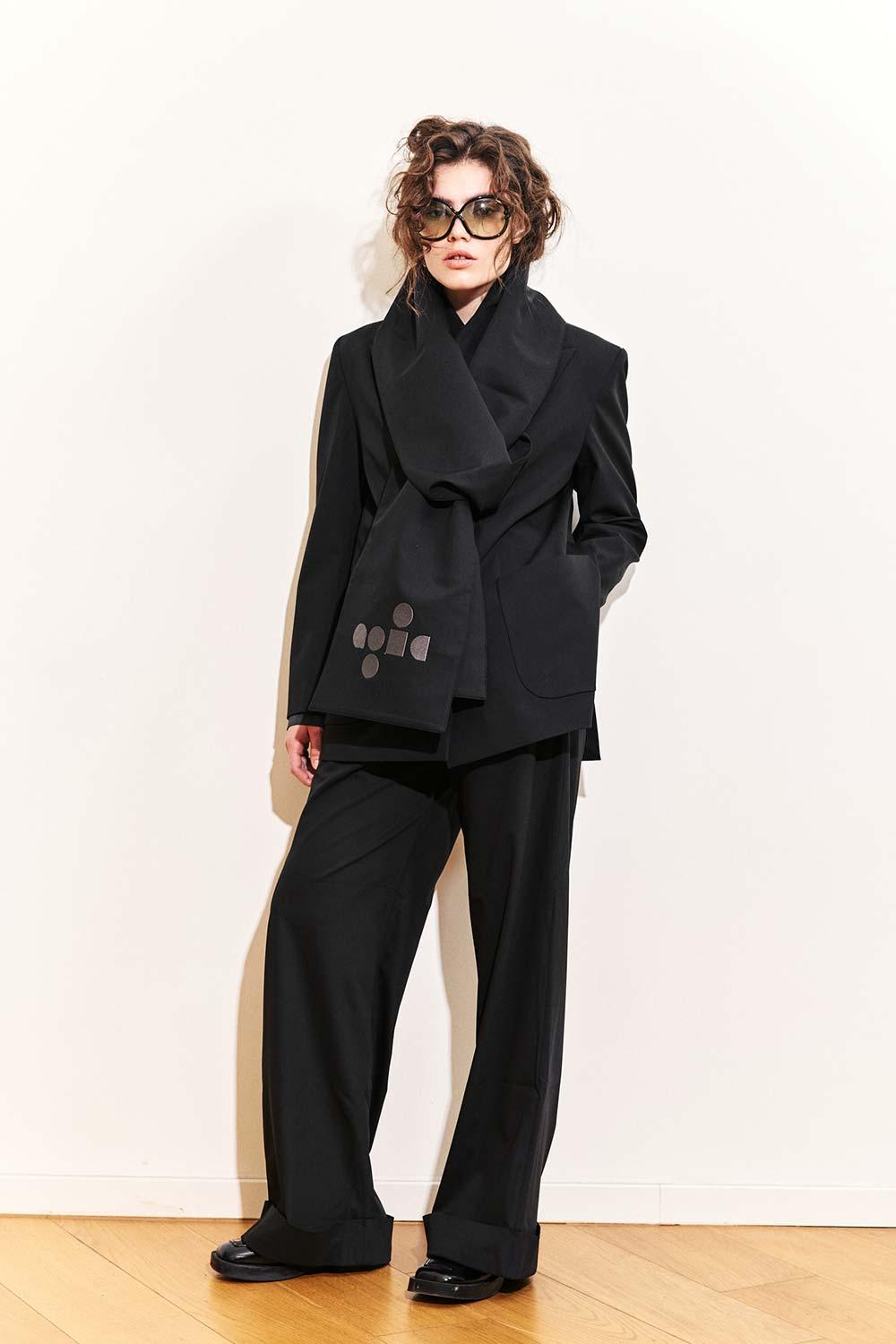 Agic-Kruvaze Yırtmaçlı Siyah Astarlı Ceket-Ceket-2-Milagron.com