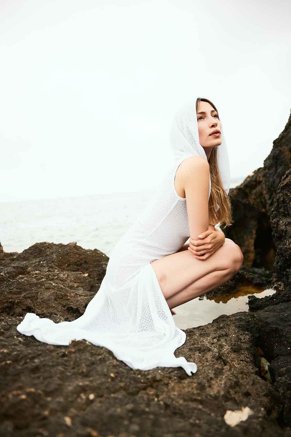 Agic-SERENITY KAPİŞONLU PLAJ ELBİSESİ-Elbise-11-Milagron.com