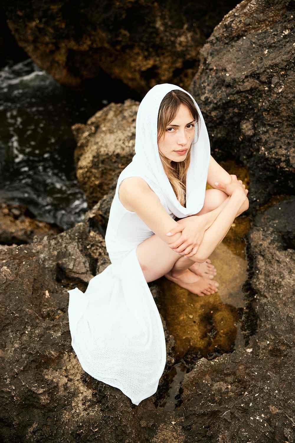 Agic-SERENITY KAPİŞONLU PLAJ ELBİSESİ-Elbise-14-Milagron.com