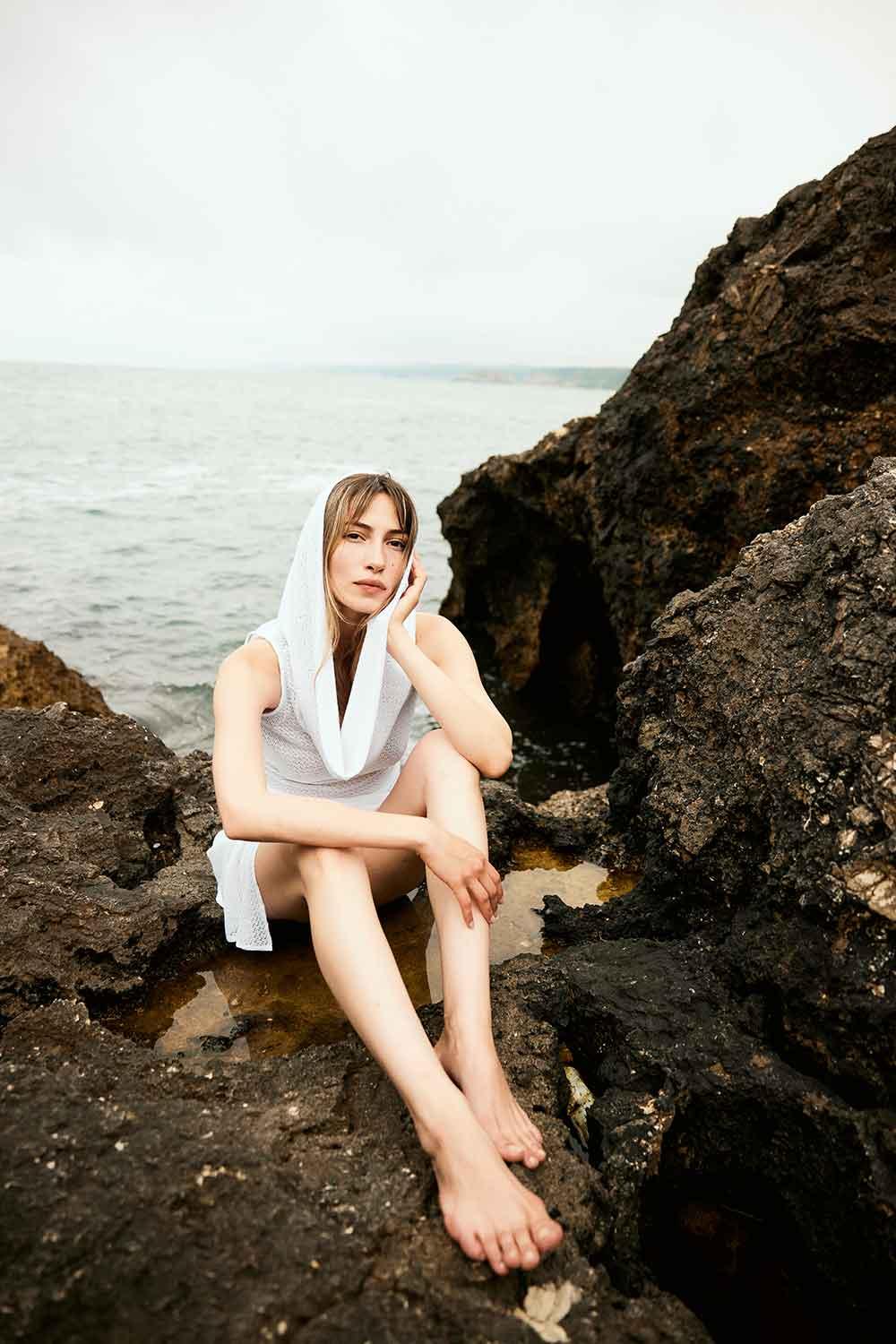 Agic-SERENITY KAPİŞONLU PLAJ ELBİSESİ-Elbise-15-Milagron.com