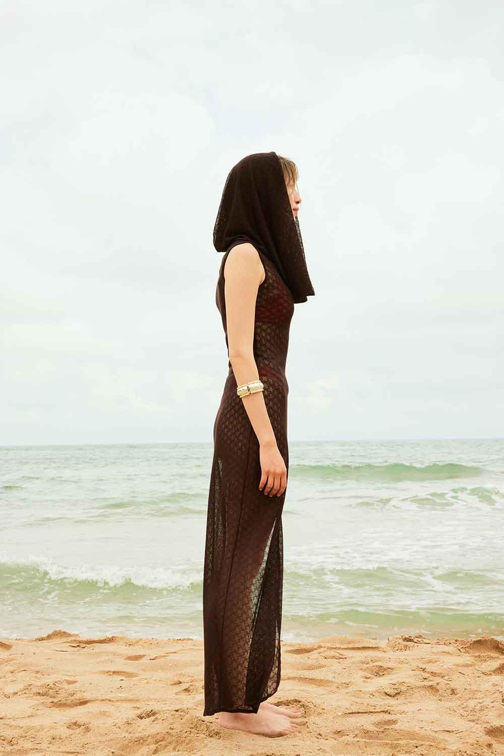 Agic-SUMMER ISLAND KAPİŞONLU PLAJ ELBİSESİ-Elbise-5-Milagron.com