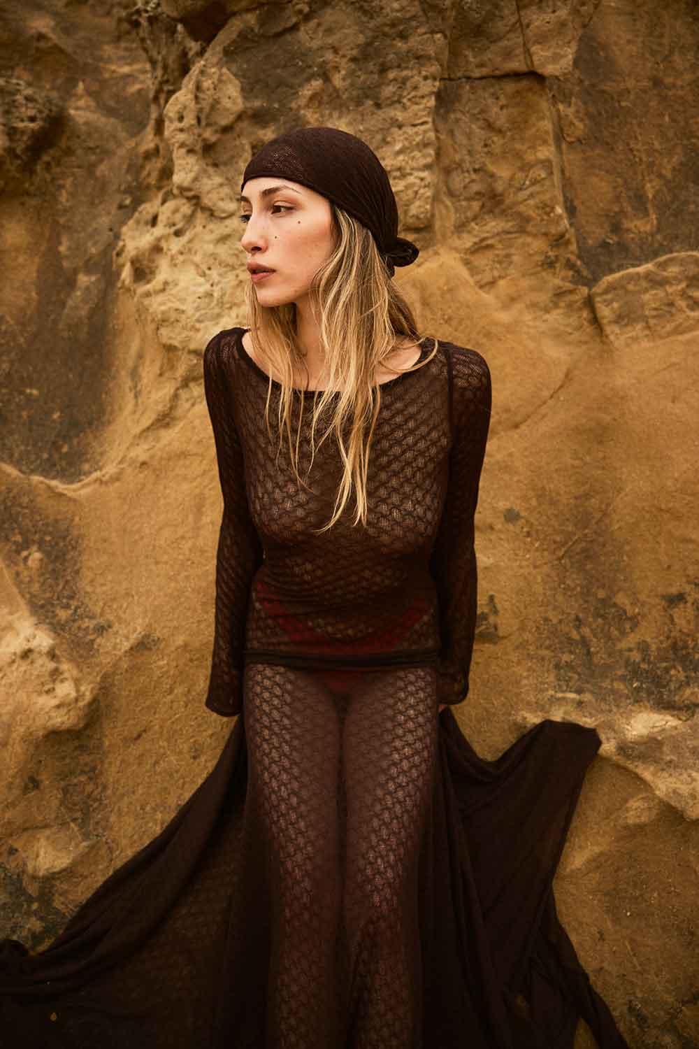 Agic-SUNBATHE SIRT AÇIK UZUN PLAJ ELBİSESİ-Elbise-13-Milagron.com