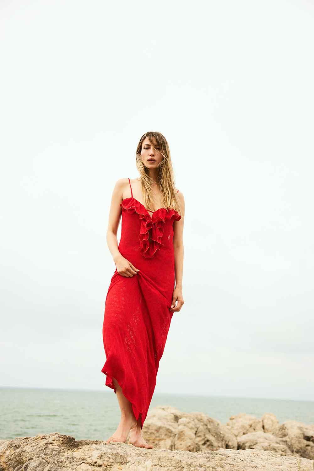 Agic-SUNSET GLOW ASKILI UZUN PLAJ ELBİSESİ-Elbise-1-Milagron.com