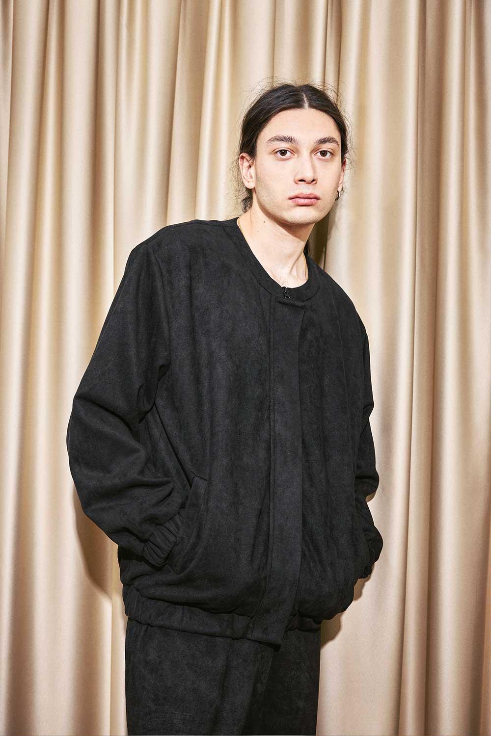 Agic-Scuba Süet Bomber Ceket-Ceket-1-Milagron.com